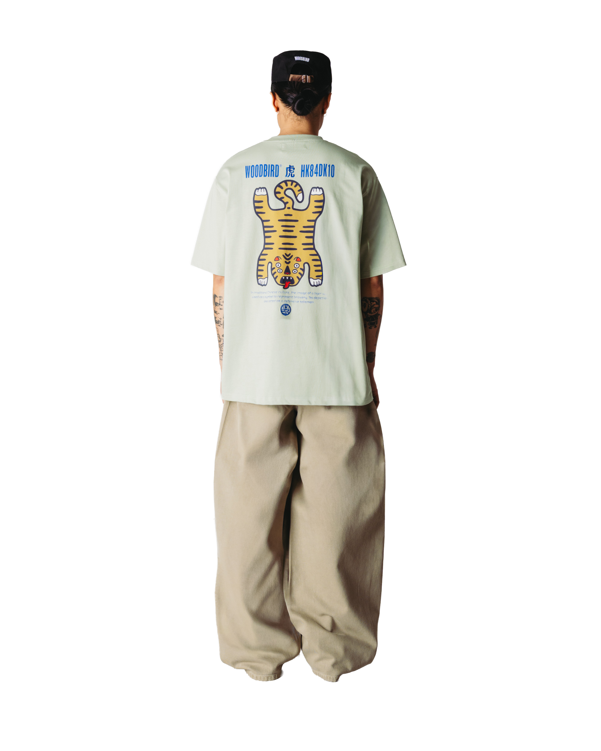 Woodbird WBBaine Tiger Tee T-Shirts Dusty Green