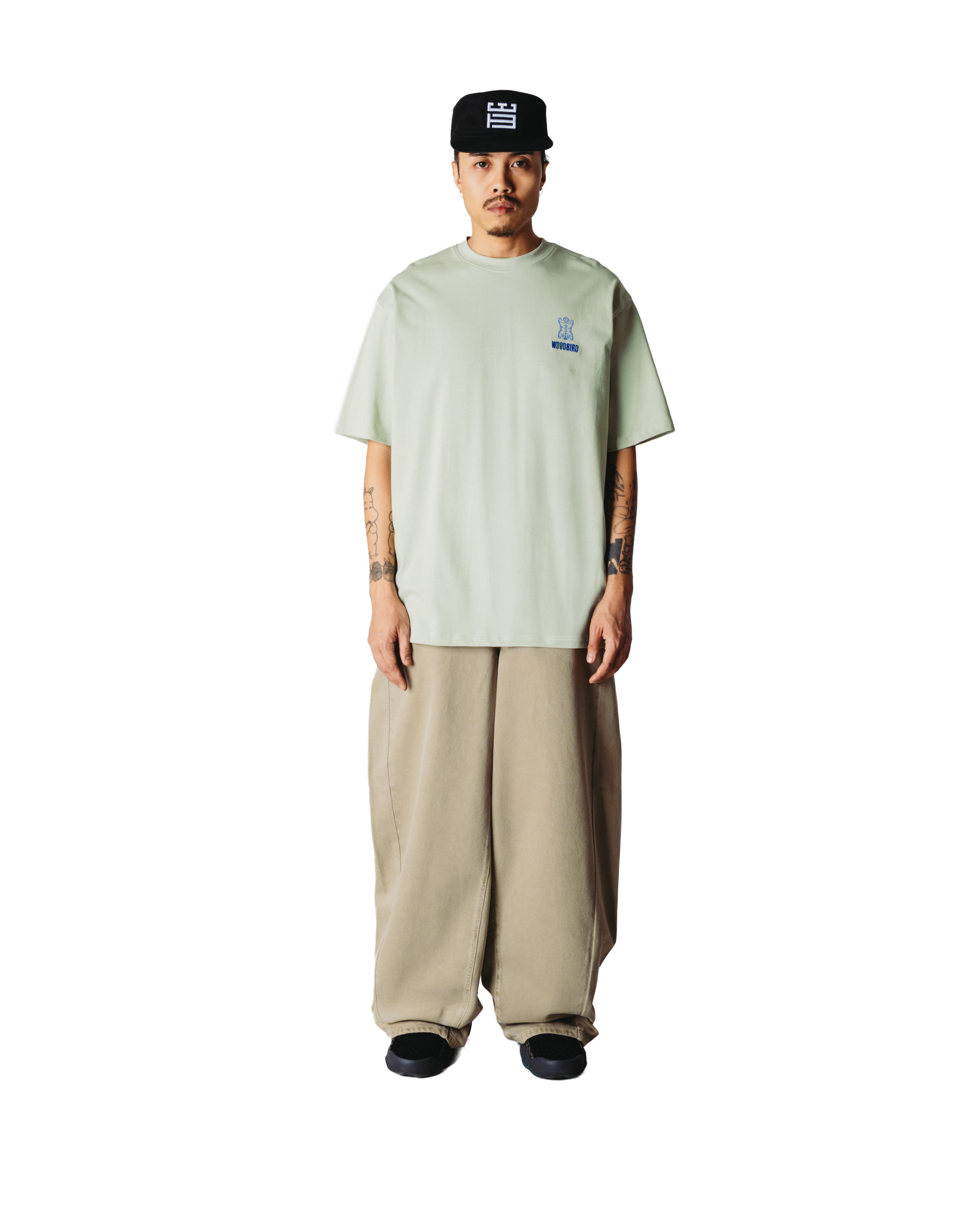 Woodbird WBBaine Tiger Tee T-Shirts Dusty Green