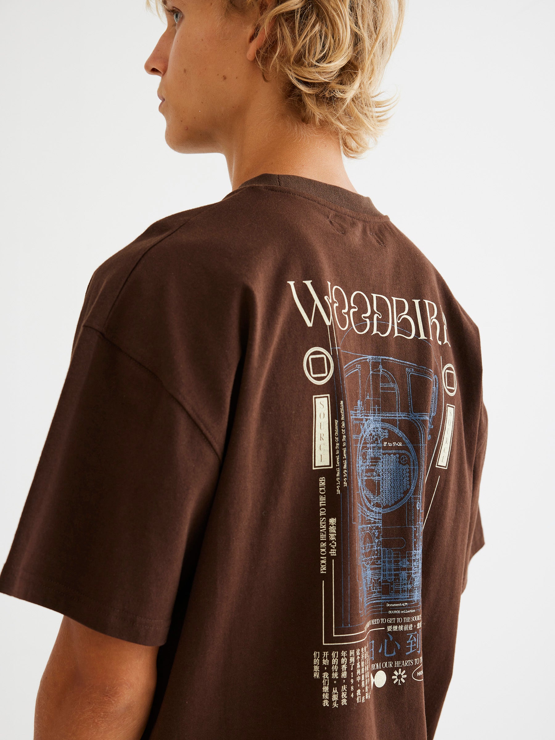 Woodbird WBBaine Train Tee T-Shirts Brown