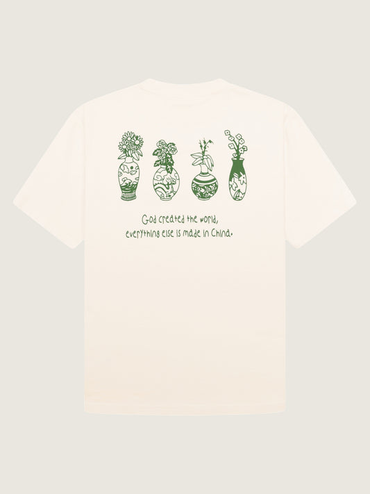 Woodbird Female WBBaine Vase Tee T-Shirts Off White - Green