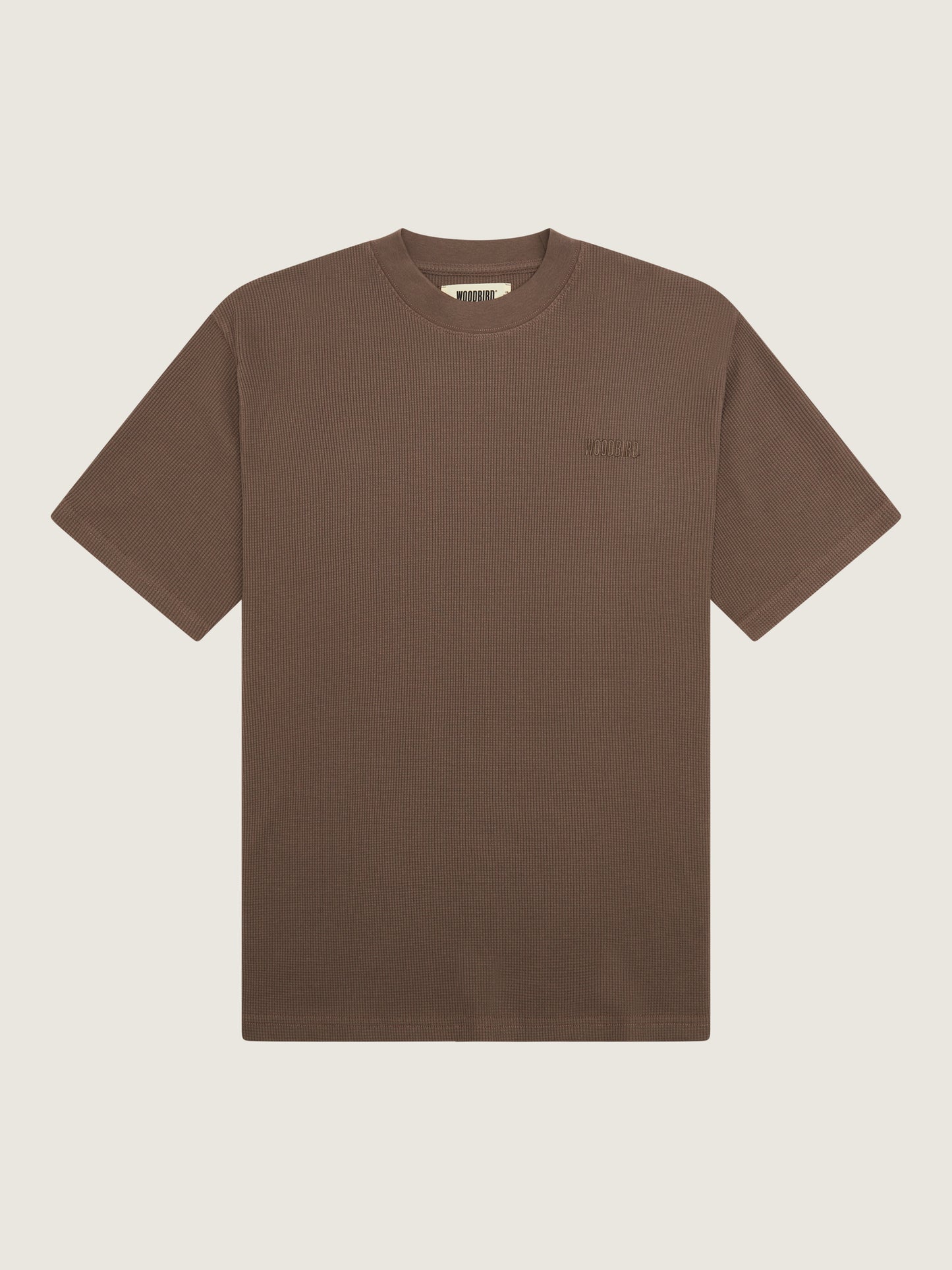 Woodbird WBBaine Waffel Tee T-Shirts Brown