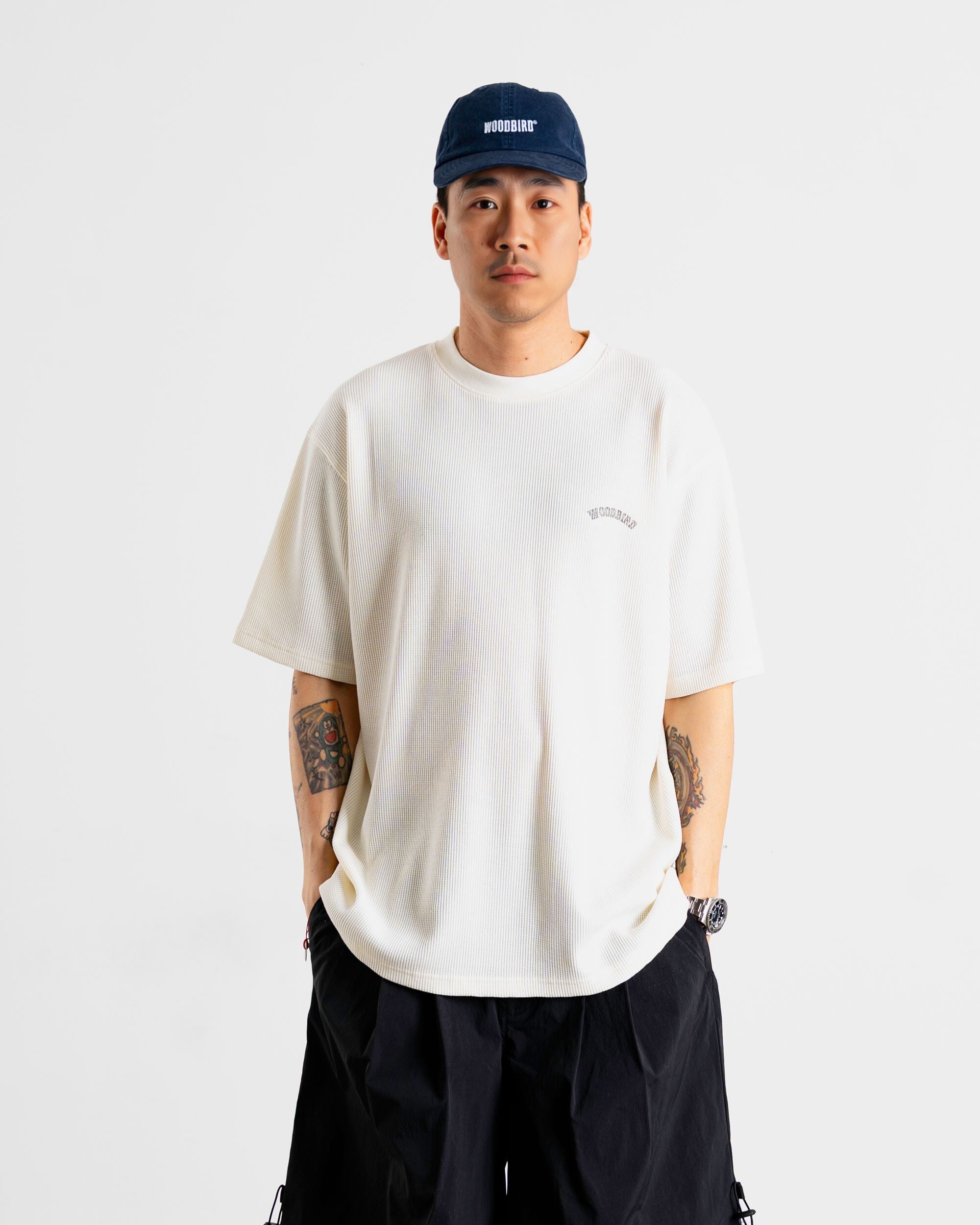VULFPECK vulf Sauna Tee Lサイズ ホワイト concause HEAVY WAFFLE L/S TEE #OFF WHITE [2502003]｜Silver