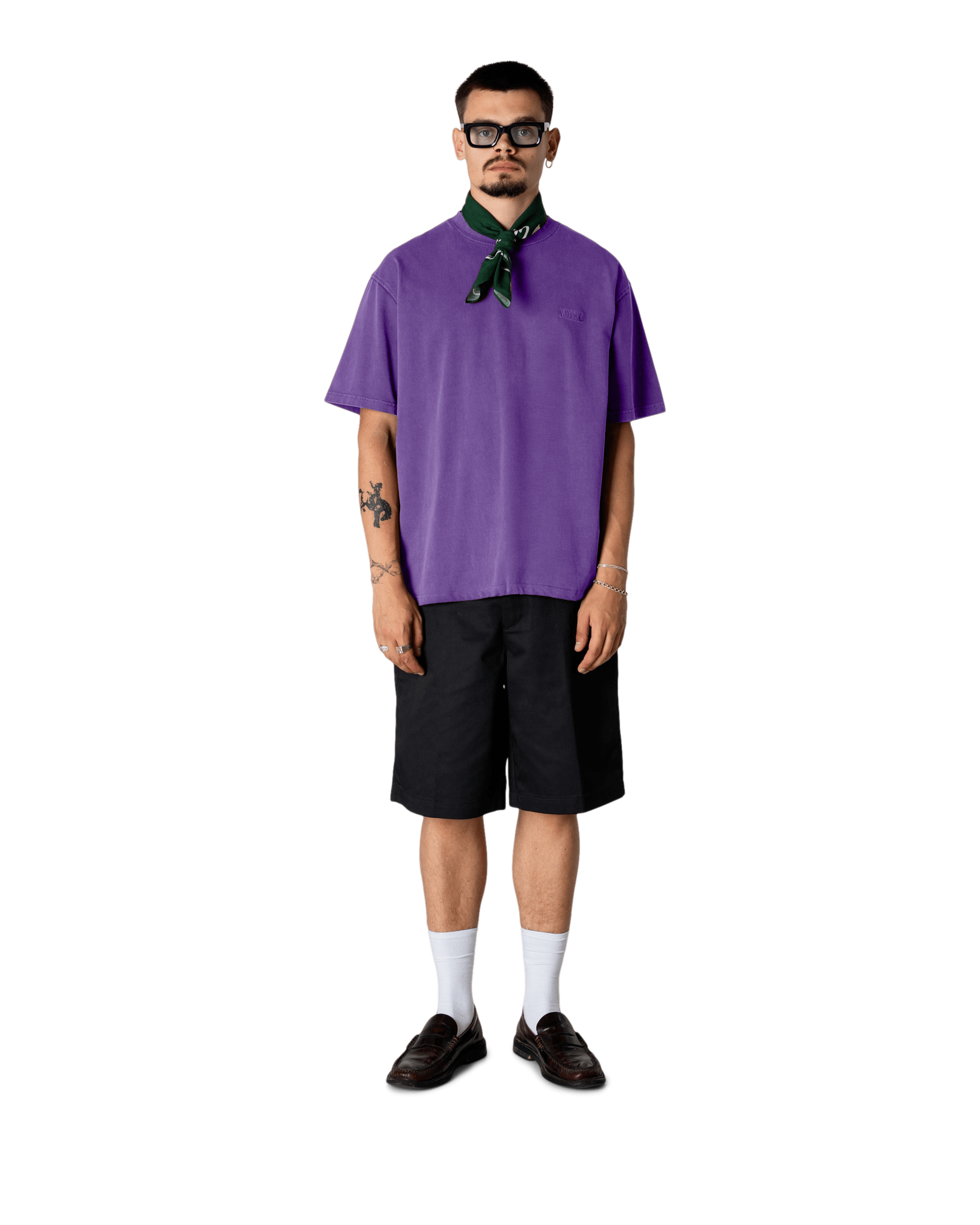 Woodbird WBBaine Warp Acid Tee T-Shirts Washed Purple