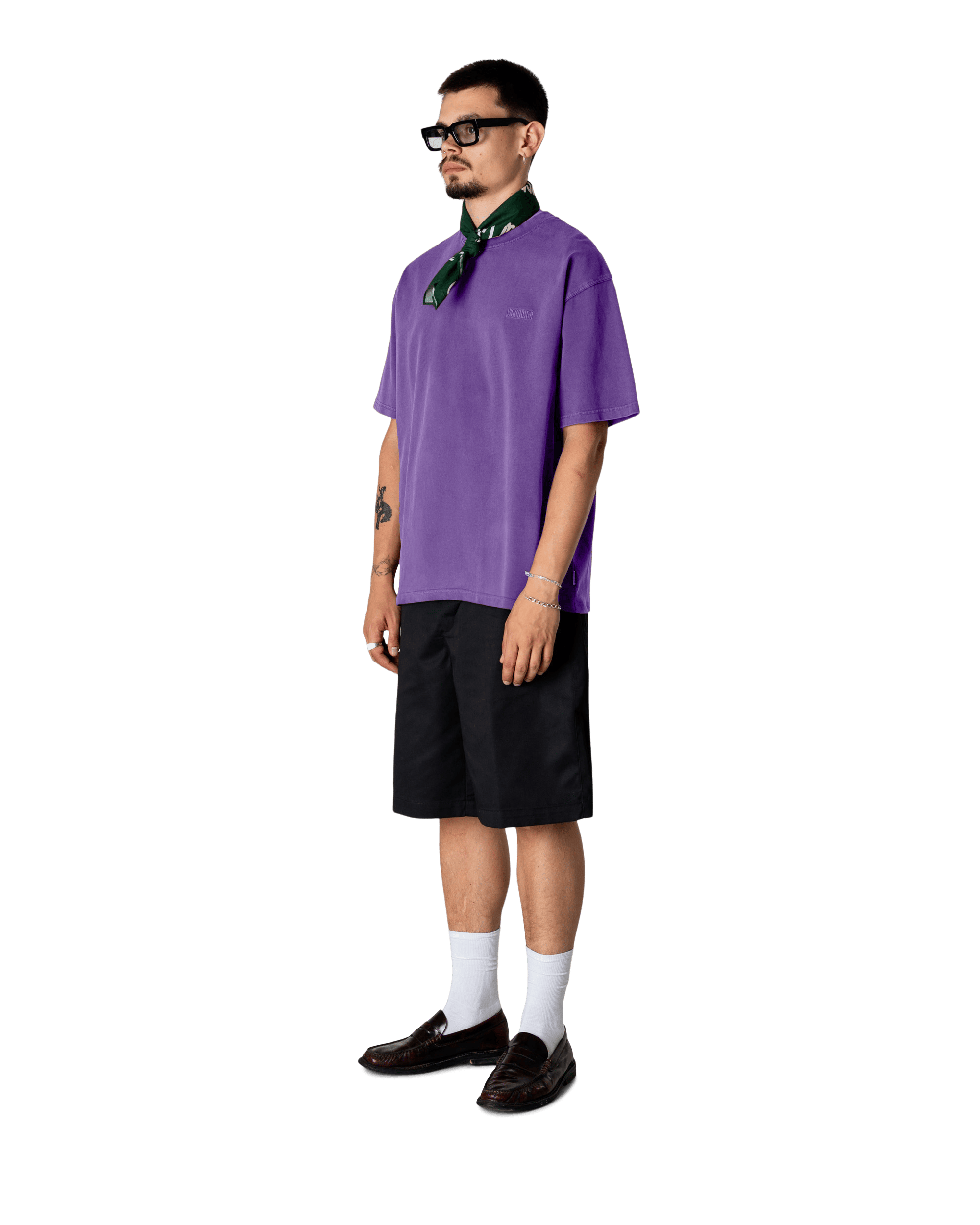 Woodbird WBBaine Warp Acid Tee T-Shirts Washed Purple