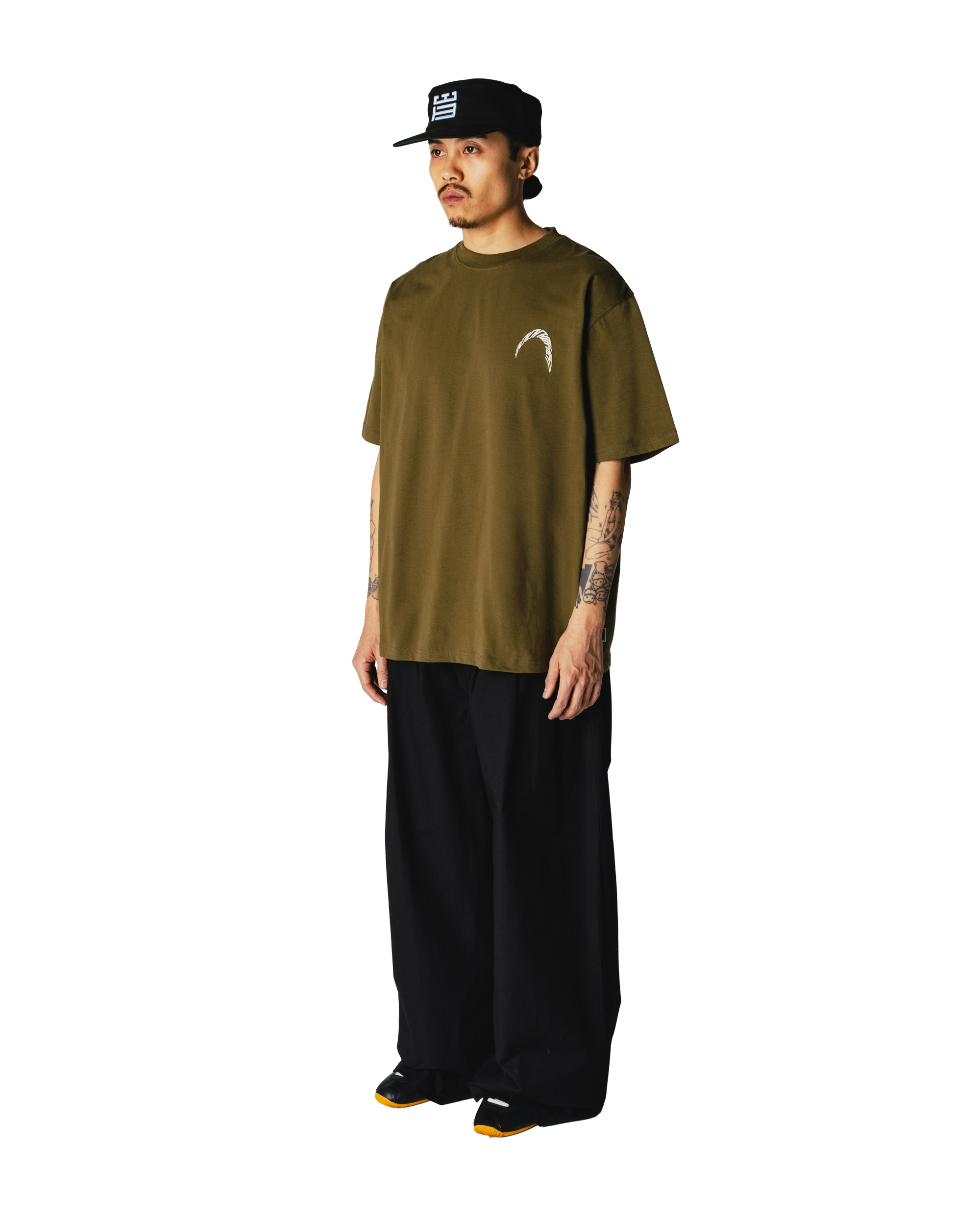 Woodbird WBBaine Warp Tee T-Shirts Dark Olive