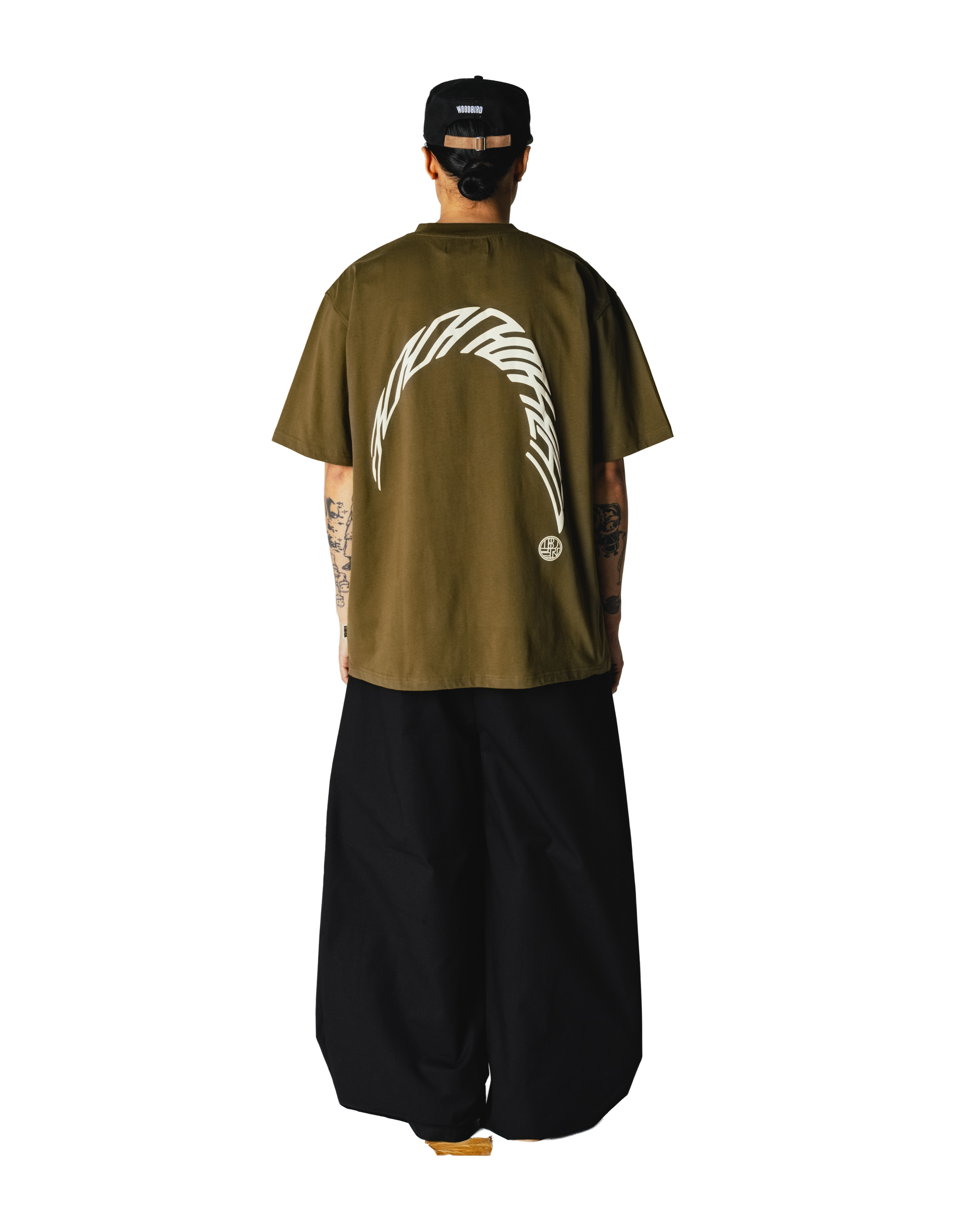 Woodbird WBBaine Warp Tee T-Shirts Dark Olive