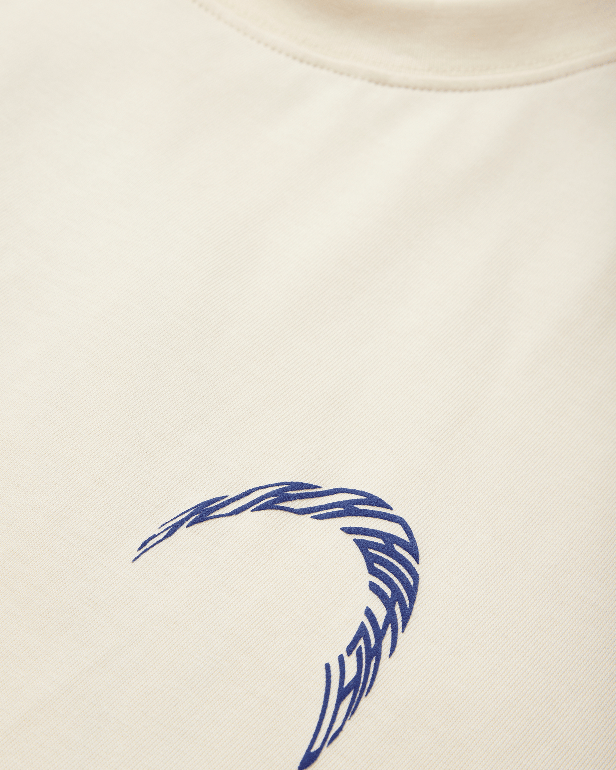 Woodbird WBBaine Warp Tee T-Shirts Off White Cobalt Blue