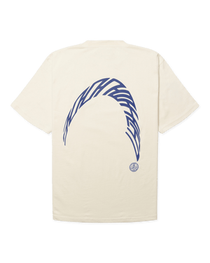 Woodbird WBBaine Warp Tee T-Shirts Off White Cobalt Blue