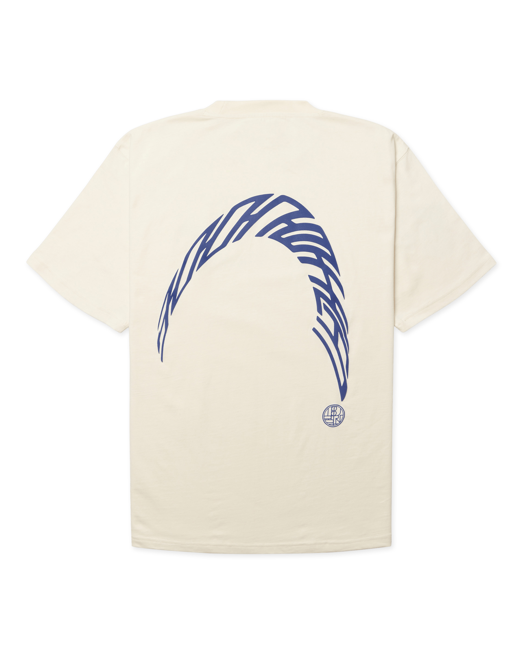 Woodbird WBBaine Warp Tee T-Shirts Off White Cobalt Blue