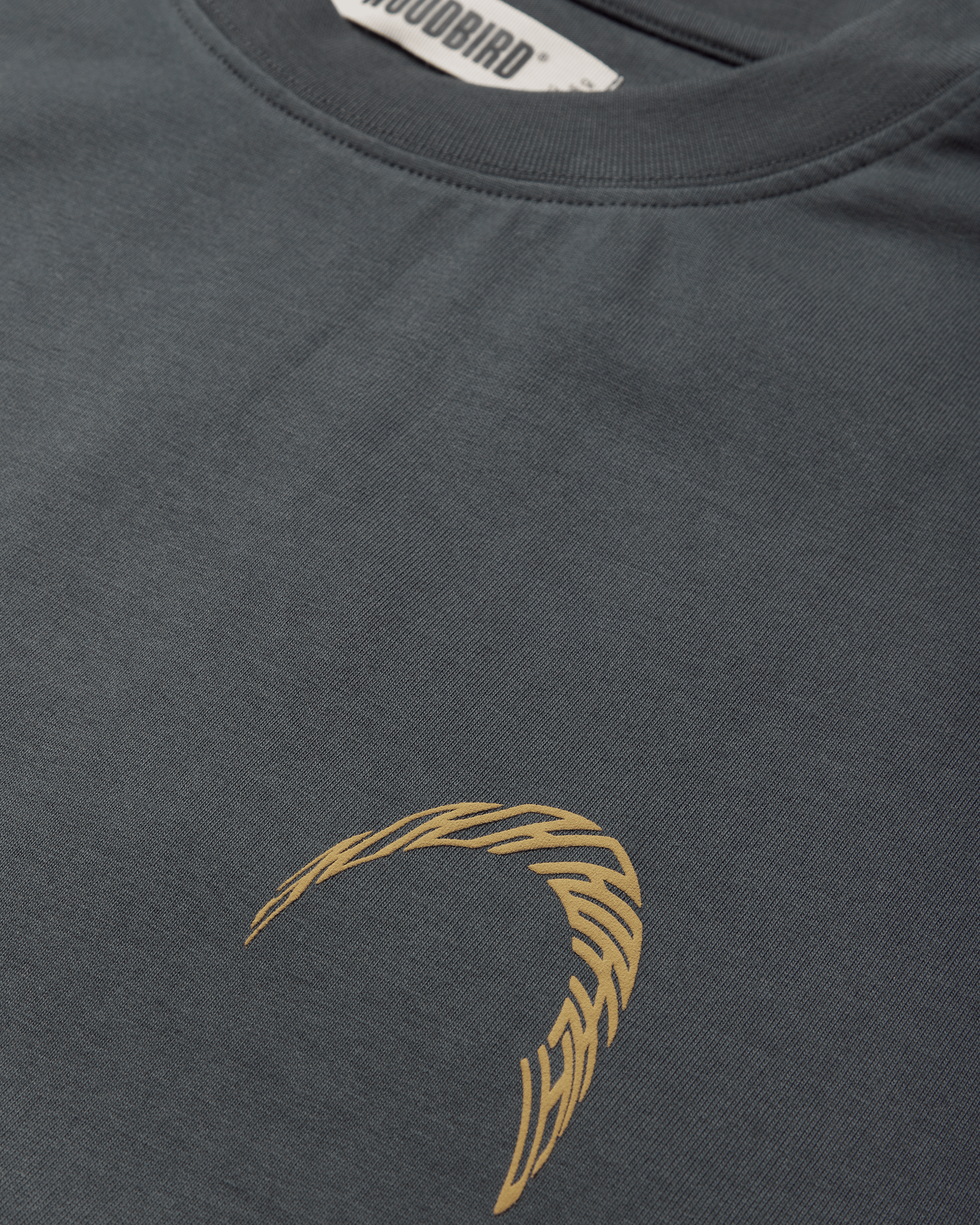 Woodbird WBBaine Warp Tee T-Shirts Slate Blue