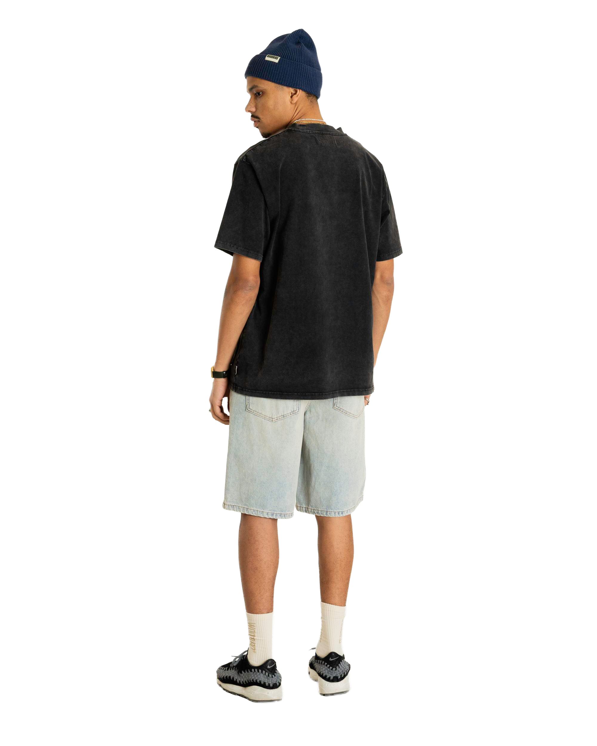 Woodbird WBBaine Washed Tee T-Shirts Black