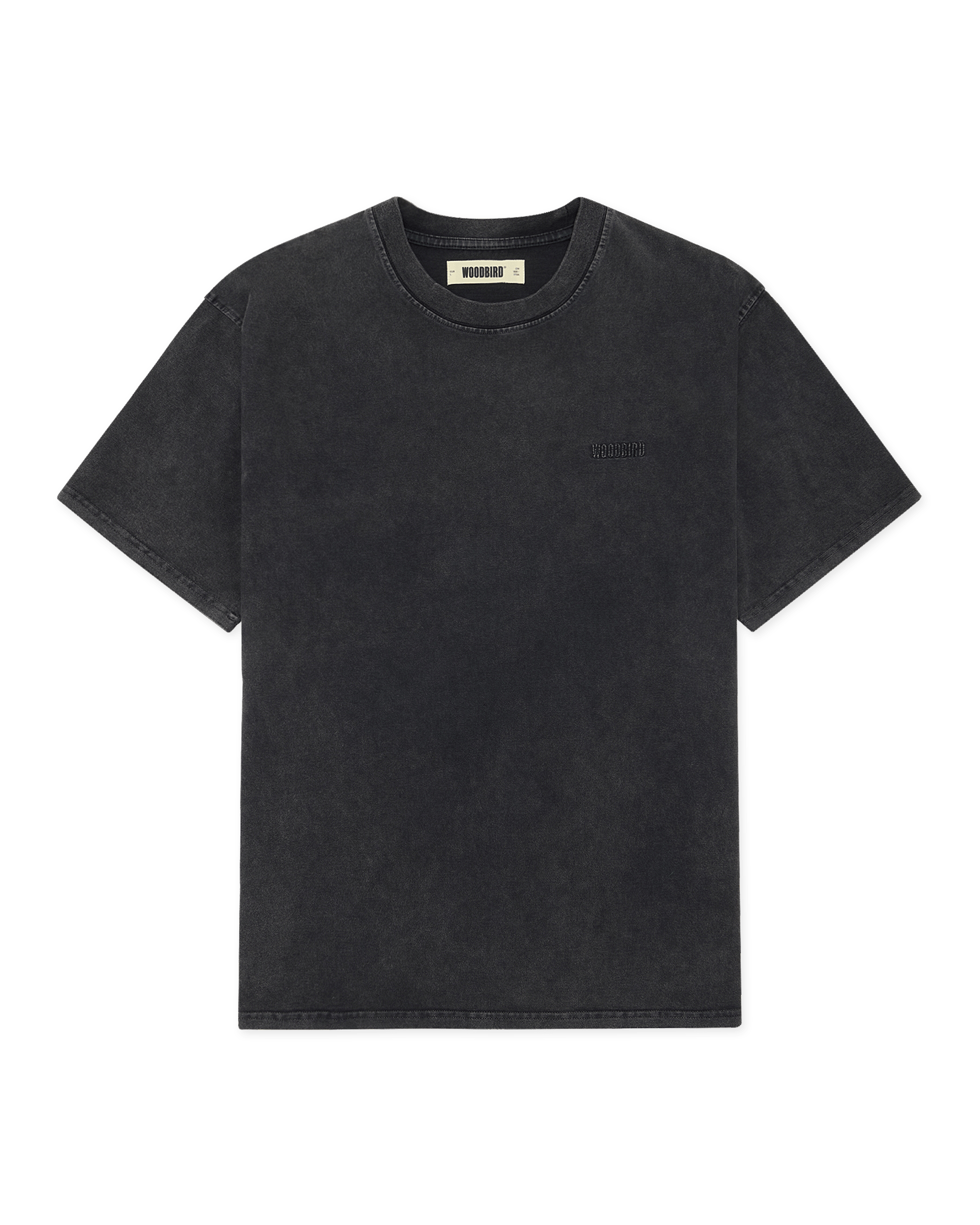 Woodbird WBBaine Washed Tee T-Shirts Black