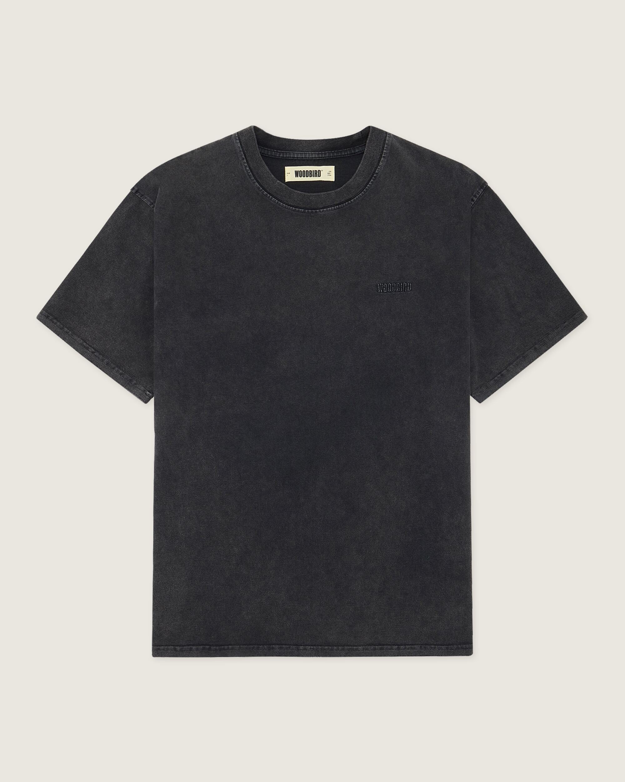 Woodbird WBBaine Washed Tee T-Shirts Black