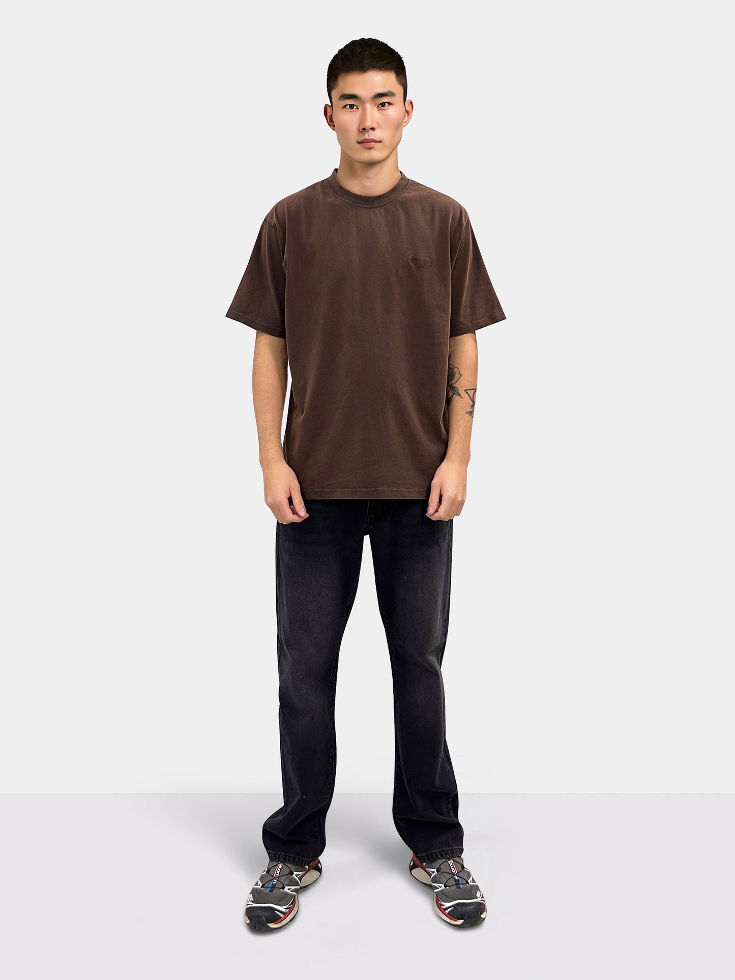 Woodbird WBBaine Washed Tee T-Shirts Brown