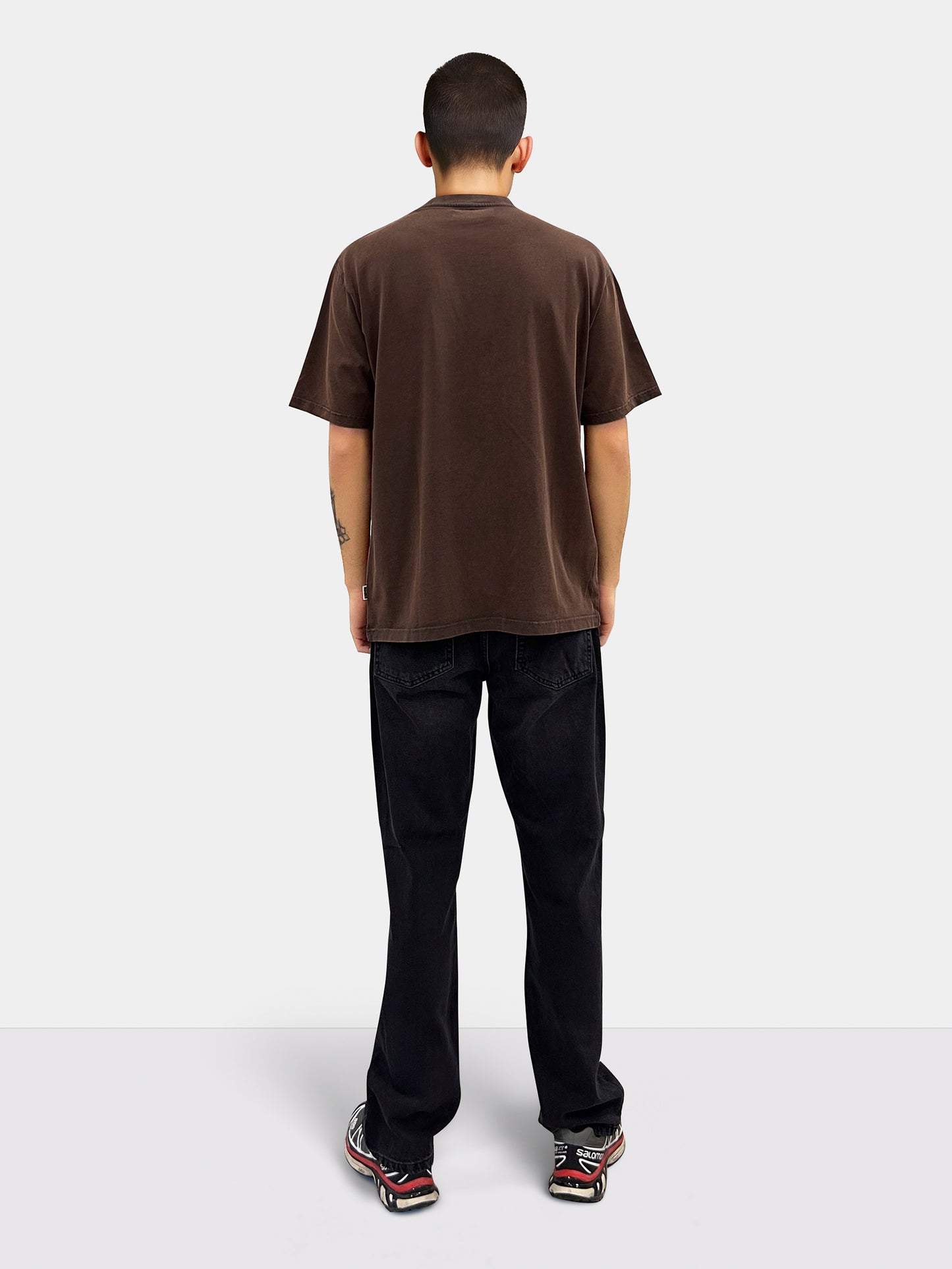 Woodbird WBBaine Washed Tee T-Shirts Brown