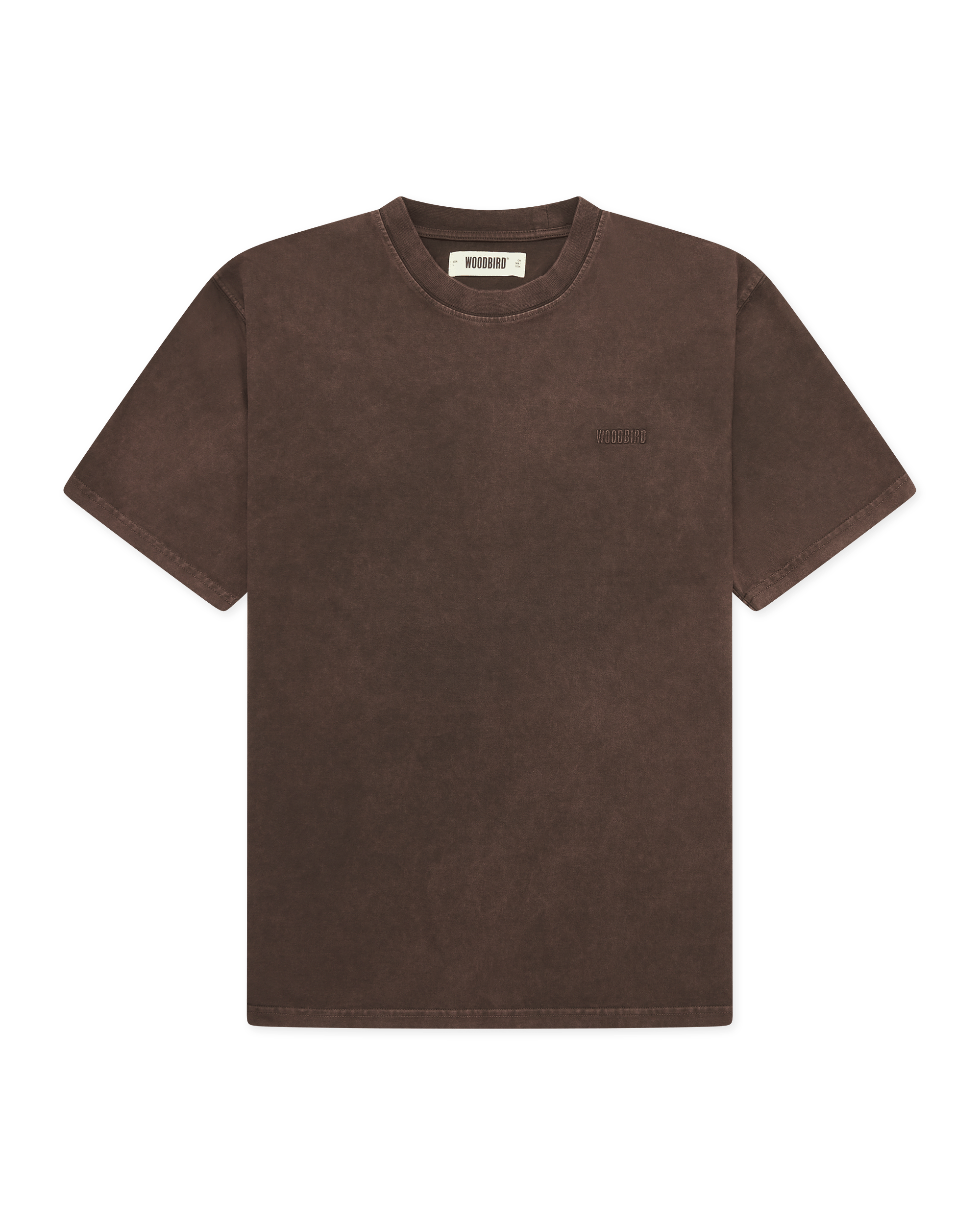 Woodbird WBBaine Washed Tee T-Shirts Brown
