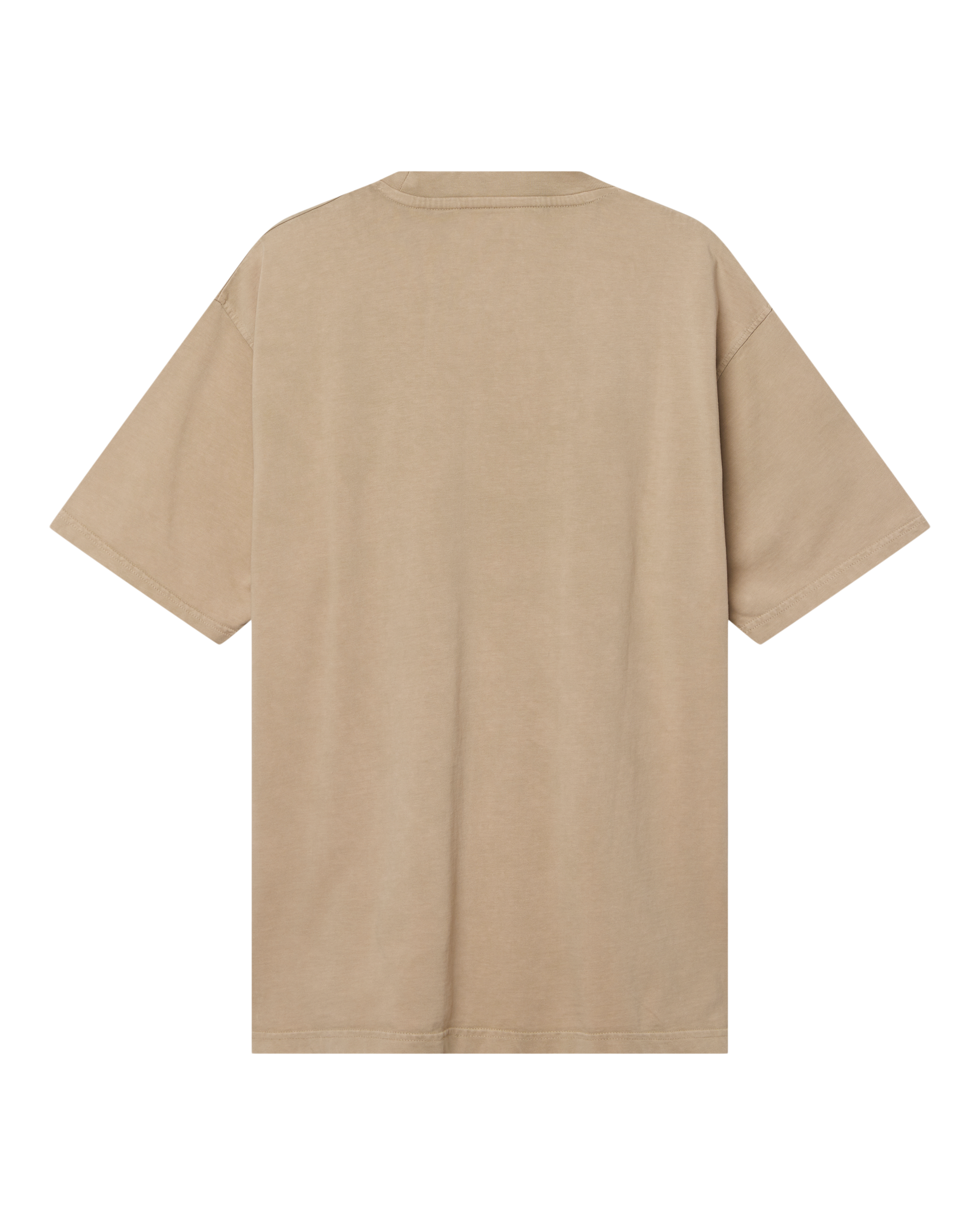 Woodbird WBBaine Washed Tee T-Shirts Dark Beige