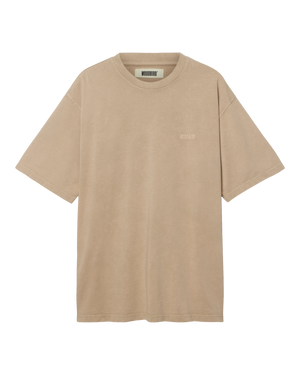 Woodbird WBBaine Washed Tee T-Shirts Dark Beige