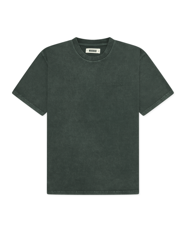 Woodbird WBBaine Washed Tee T-Shirts Forrest Green
