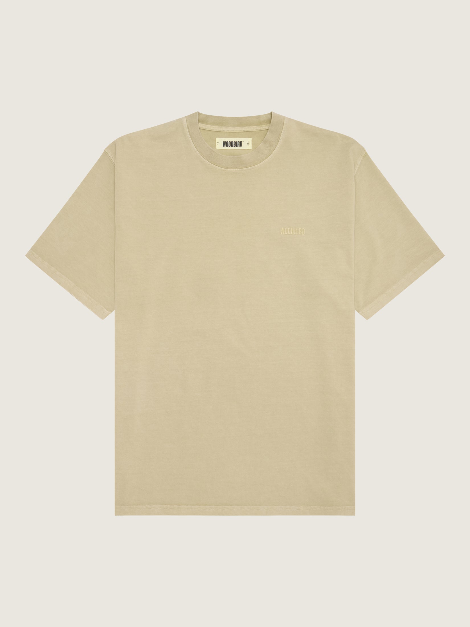 Woodbird WBBaine Washed Tee T-Shirts Light Sand