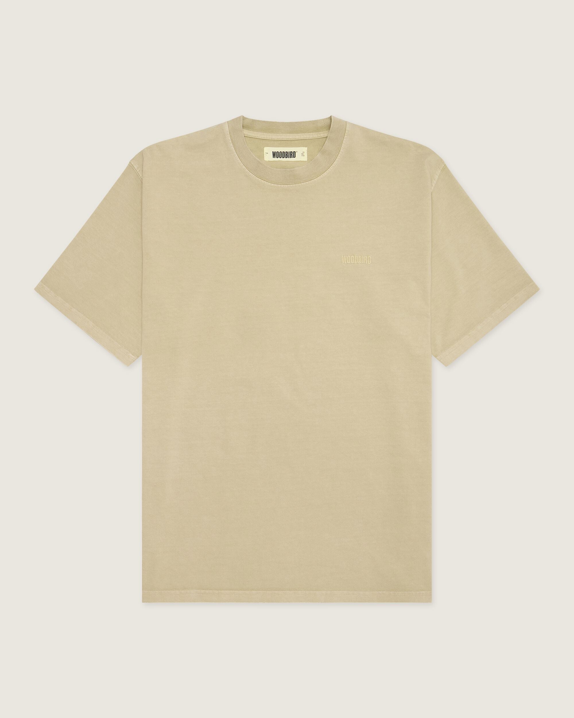 Woodbird WBBaine Washed Tee T-Shirts Light Sand