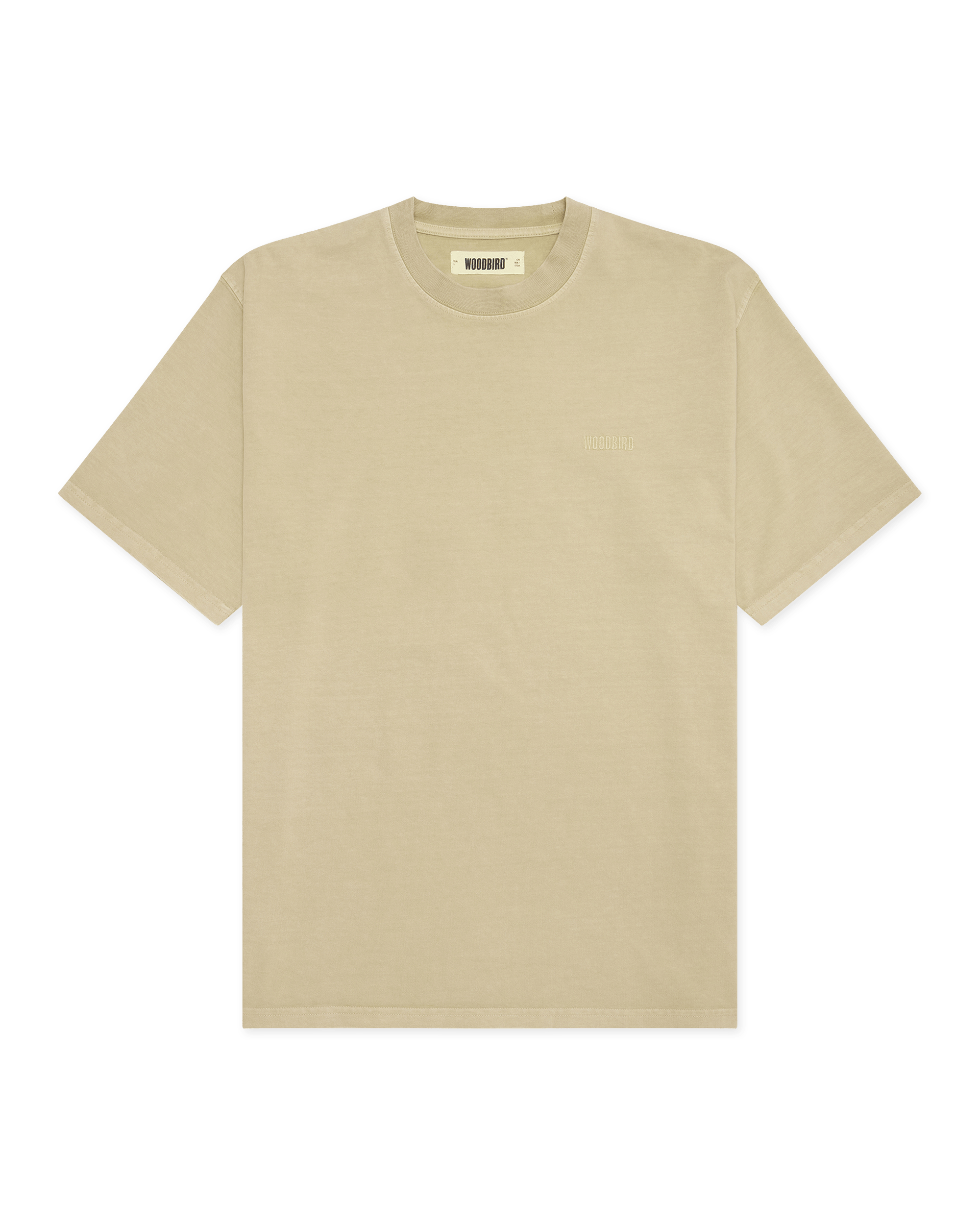 Woodbird WBBaine Washed Tee T-Shirts Light Sand