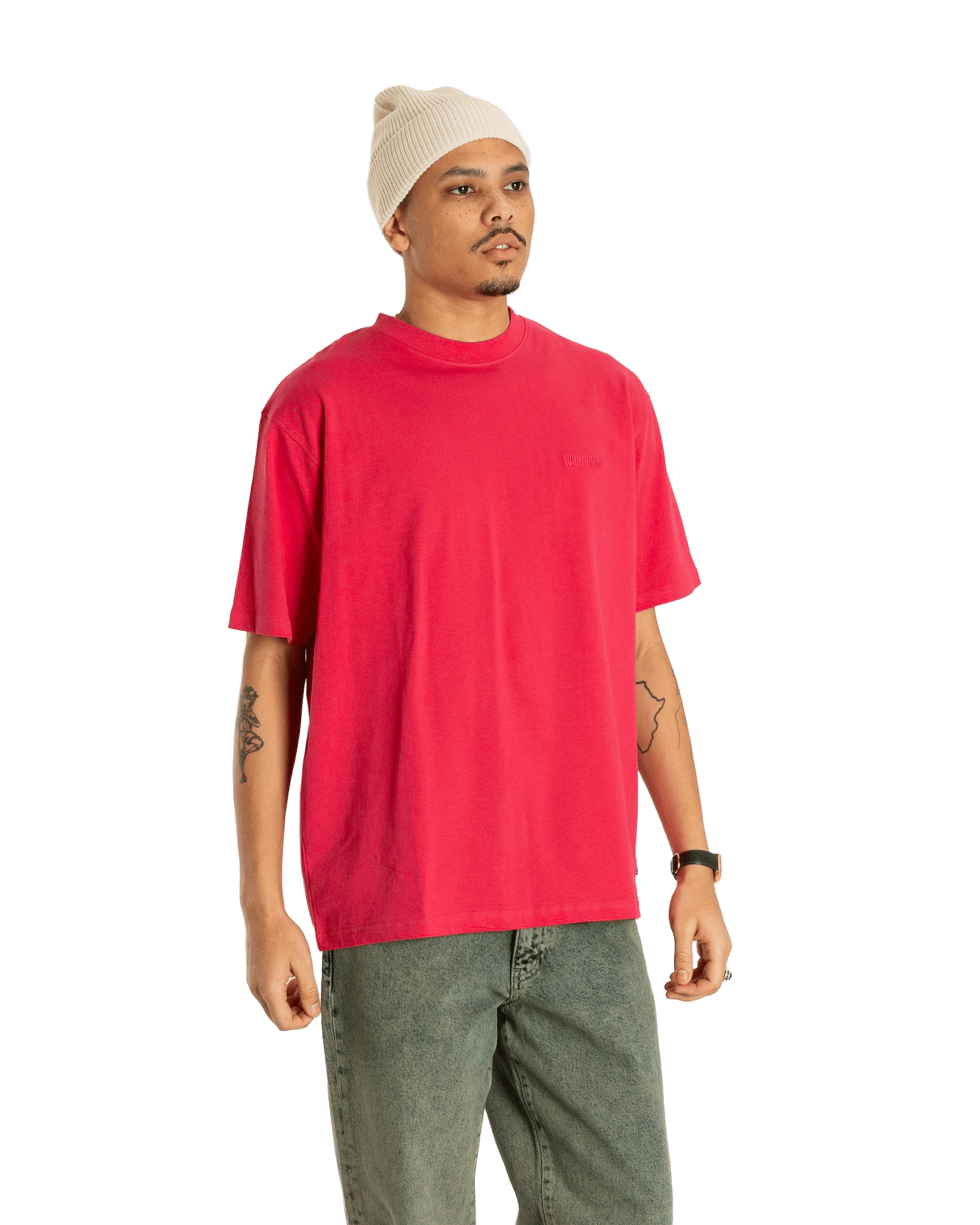 Woodbird WBBaine Washed Tee T-Shirts Pink