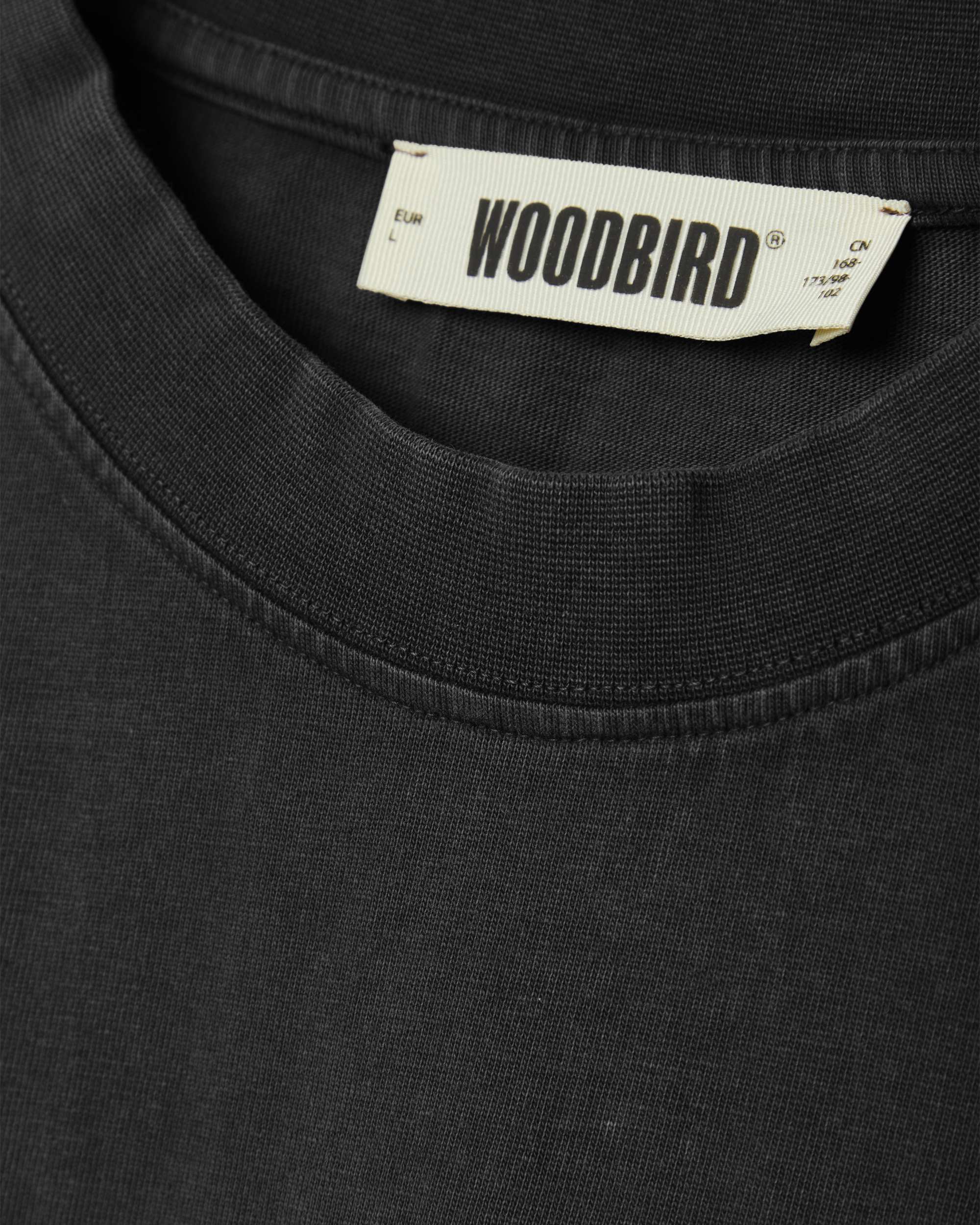 Woodbird WBBaine Washed Tee T-Shirts Washed Black