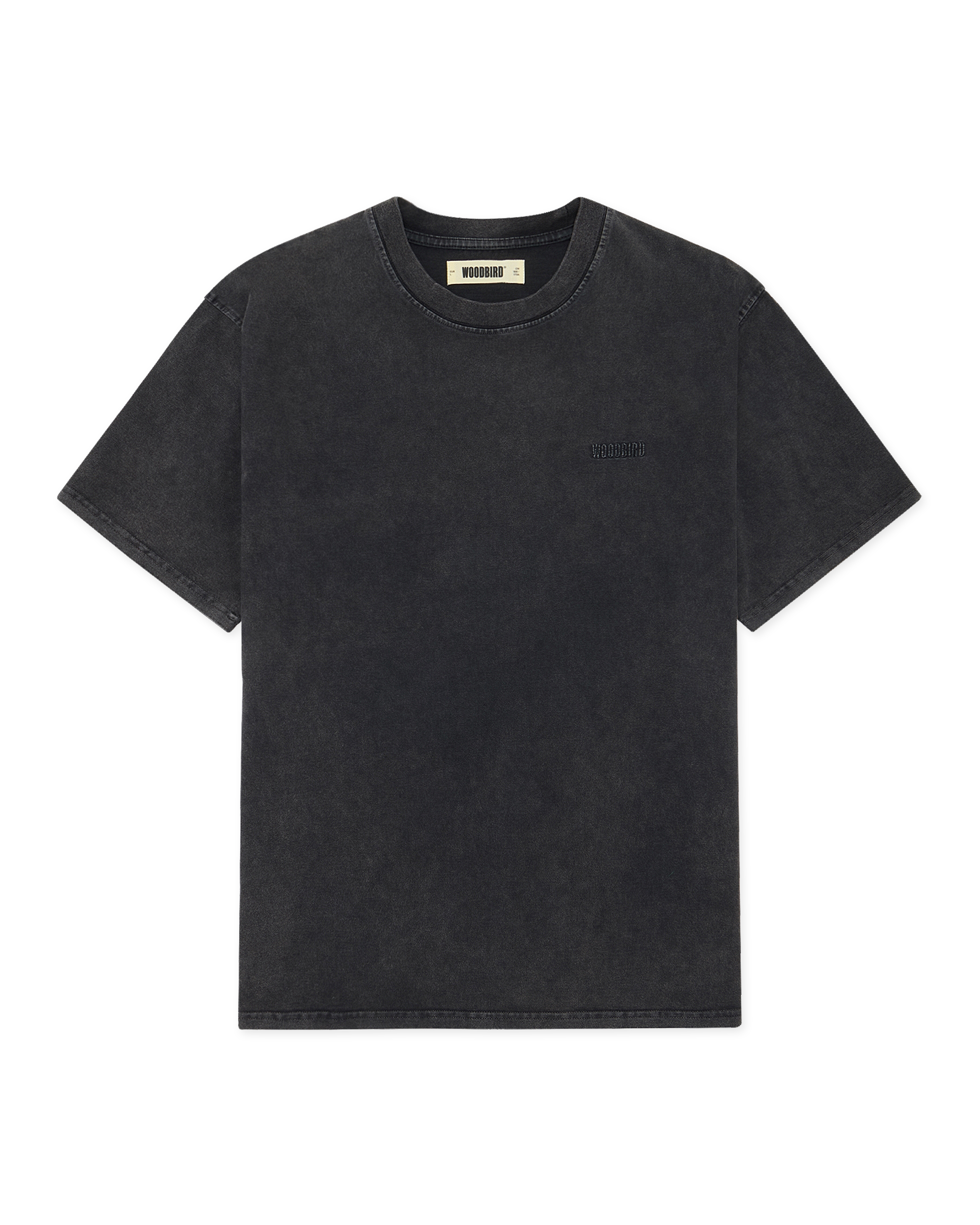 Woodbird WBBaine Washed Tee T-Shirts Washed Black