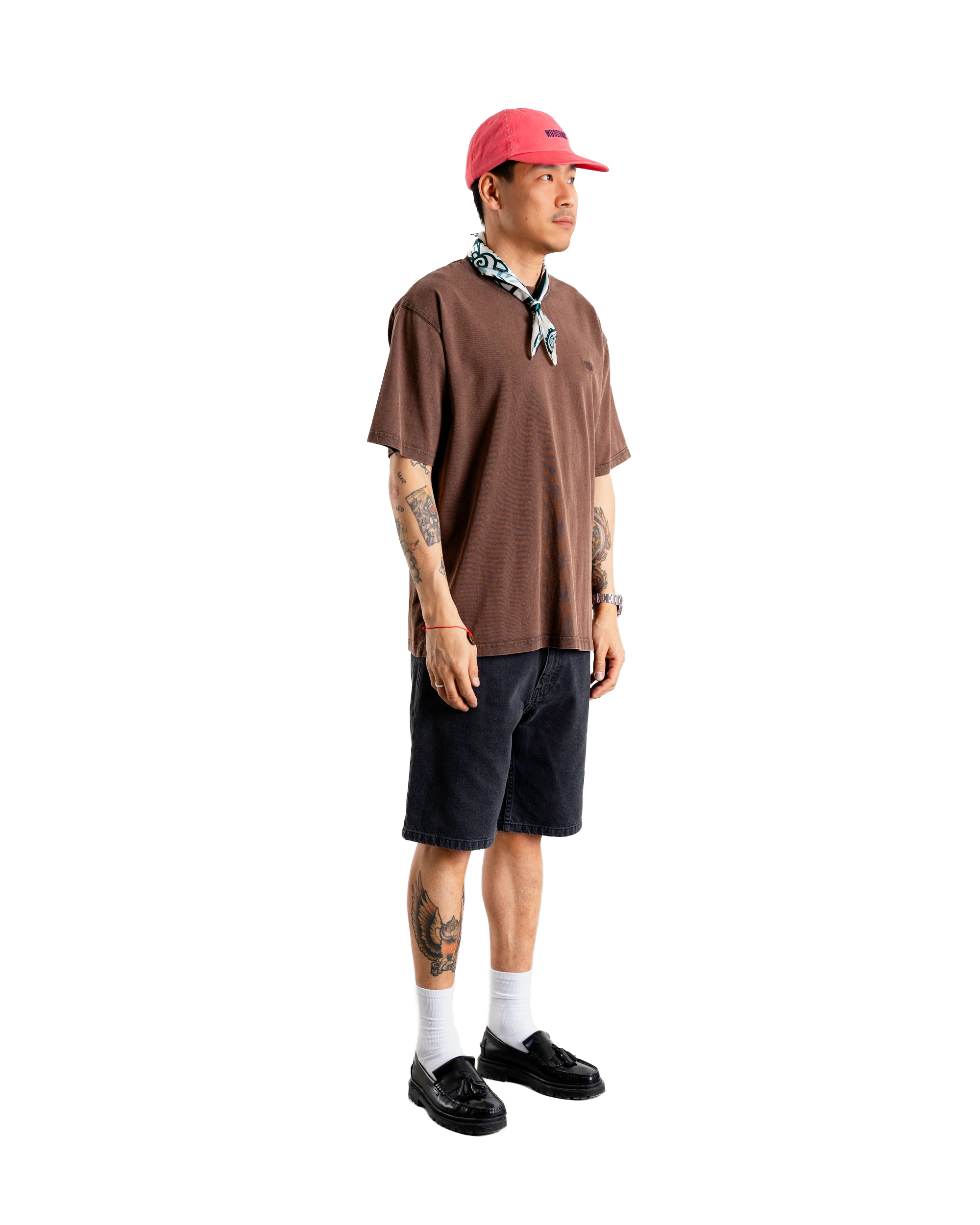 Woodbird WBBaine Washed Tee T-Shirts Washed Brown
