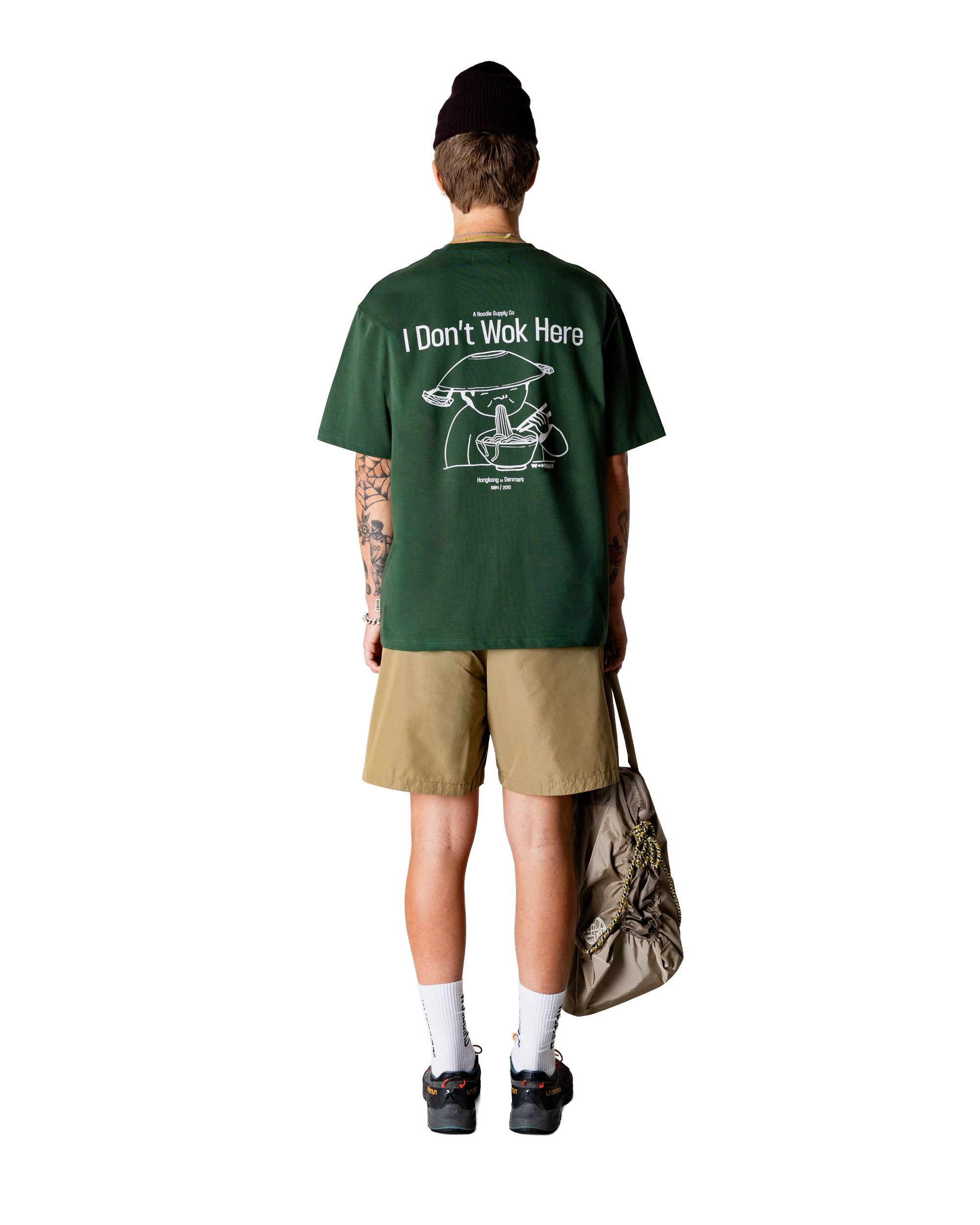 Woodbird WBBaine Wok Tee T-Shirts Pine Green