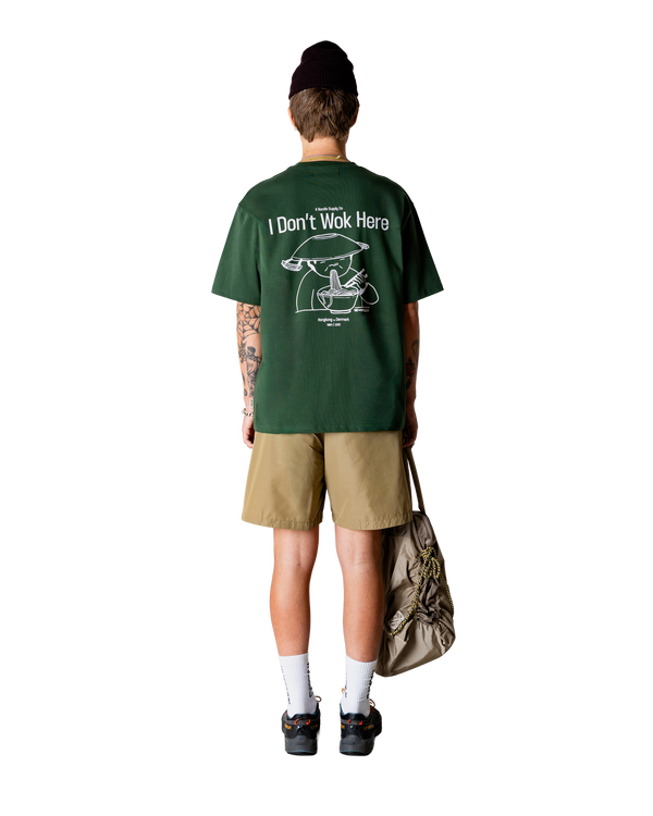 Woodbird WBBaine Wok Tee T-Shirts Pine Green