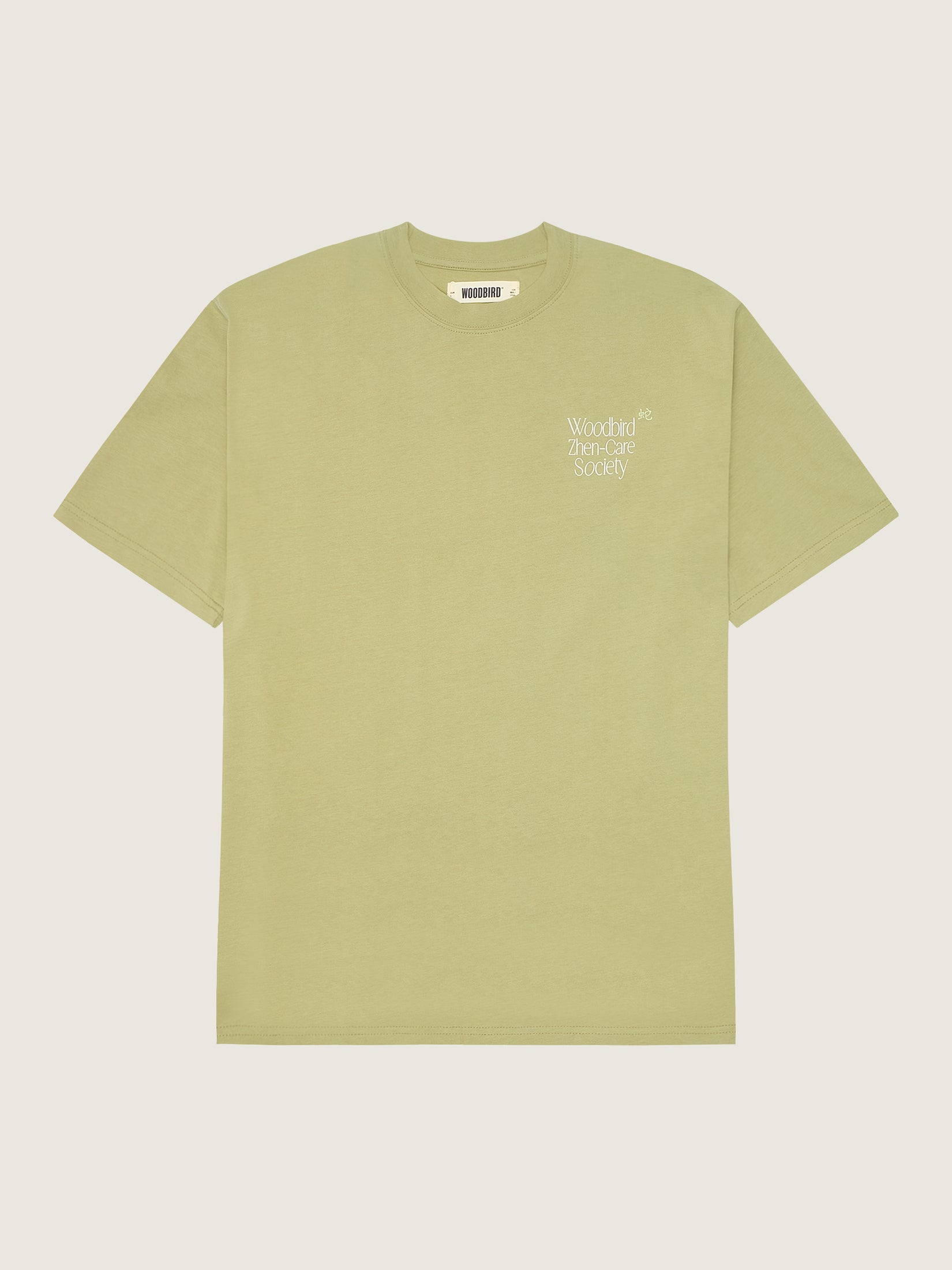 Woodbird WBBaine Zhen Tee. T-Shirts Sage Green