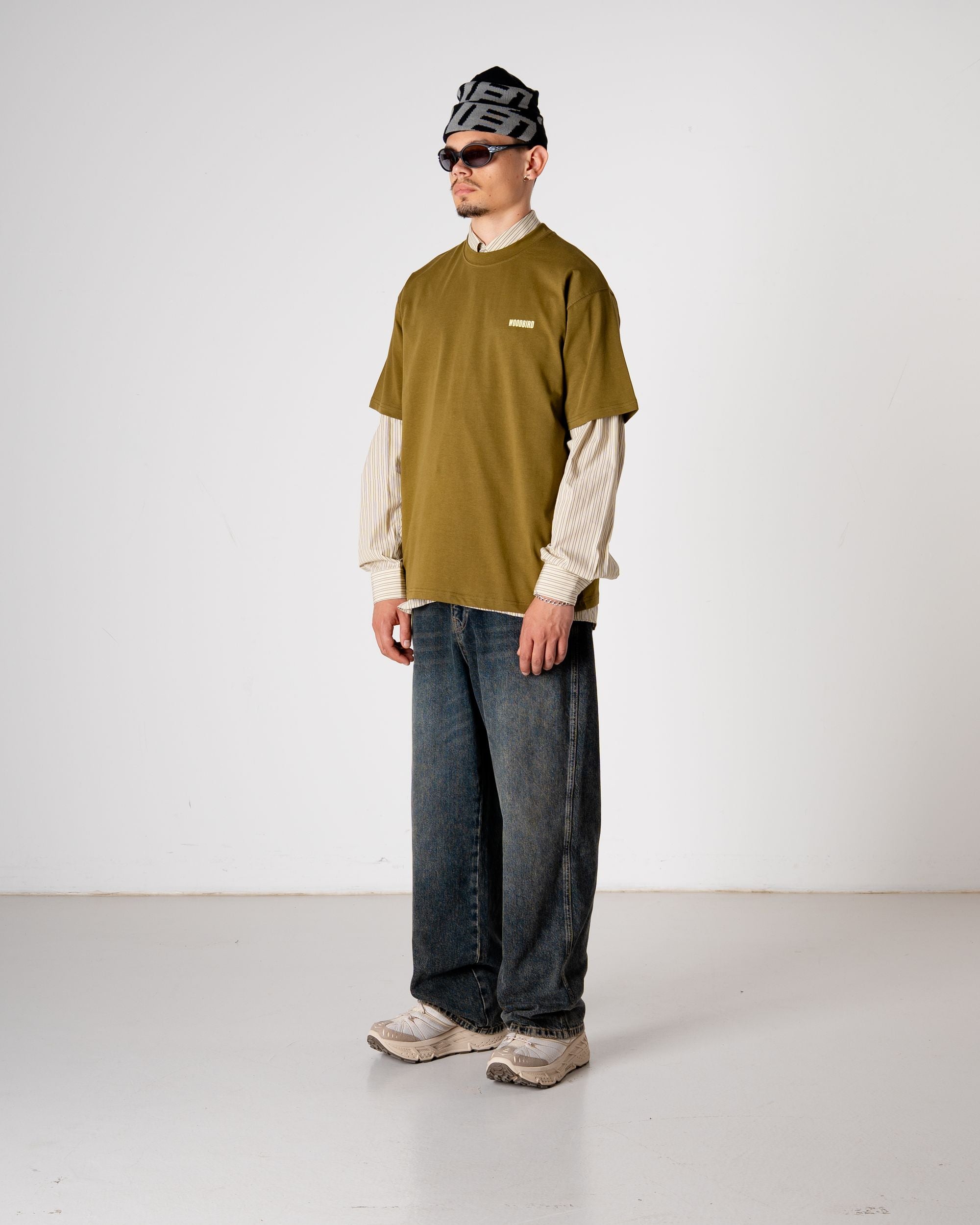 Woodbird WBBaine intro tee T-Shirts Dark Green