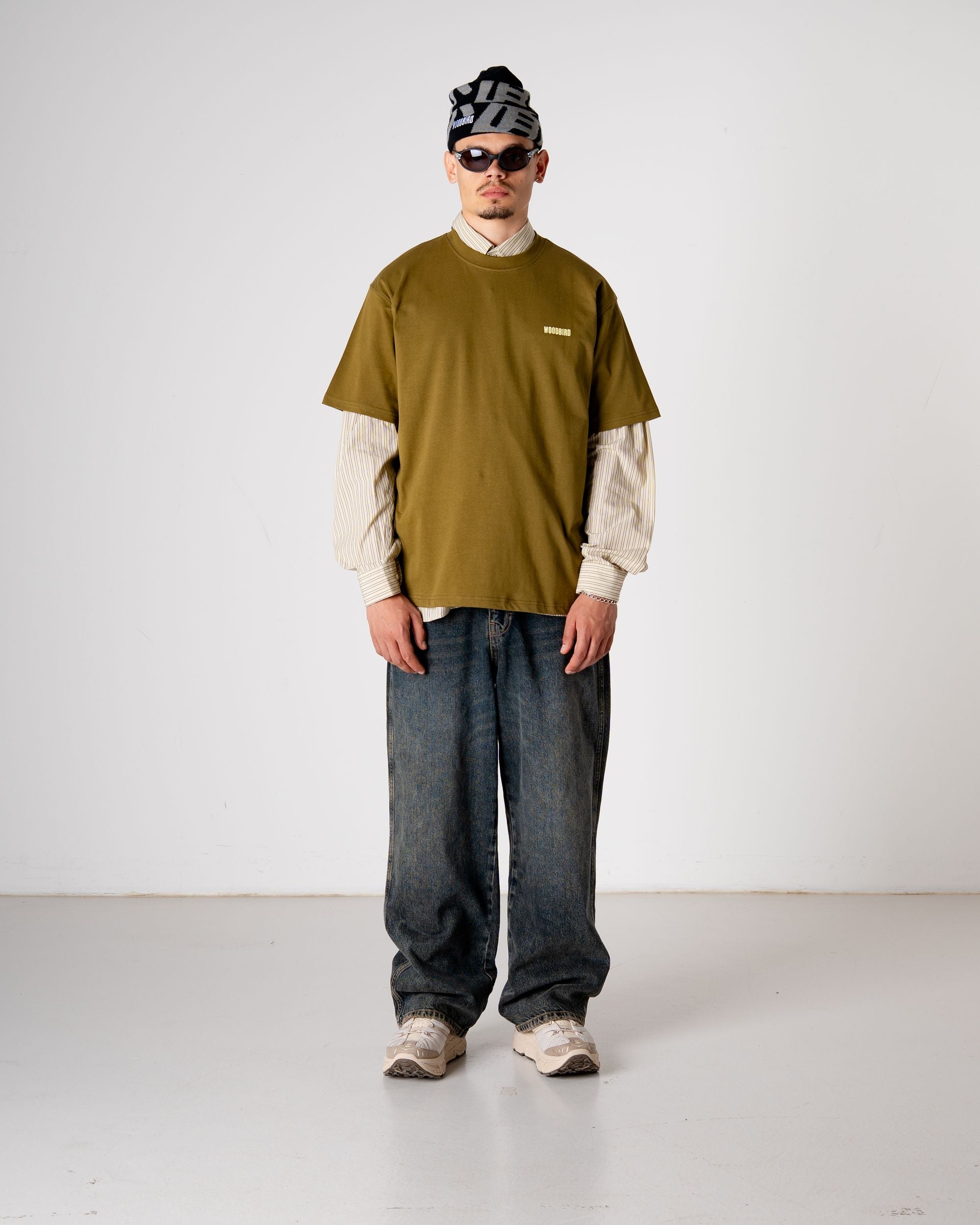 Woodbird WBBaine intro tee T-Shirts Dark Green