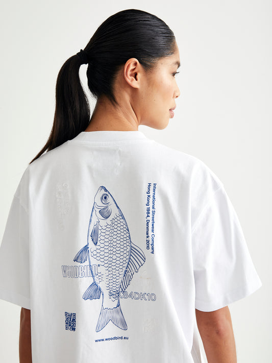 Woodbird Female WBBalo Fish Tee T-Shirts White