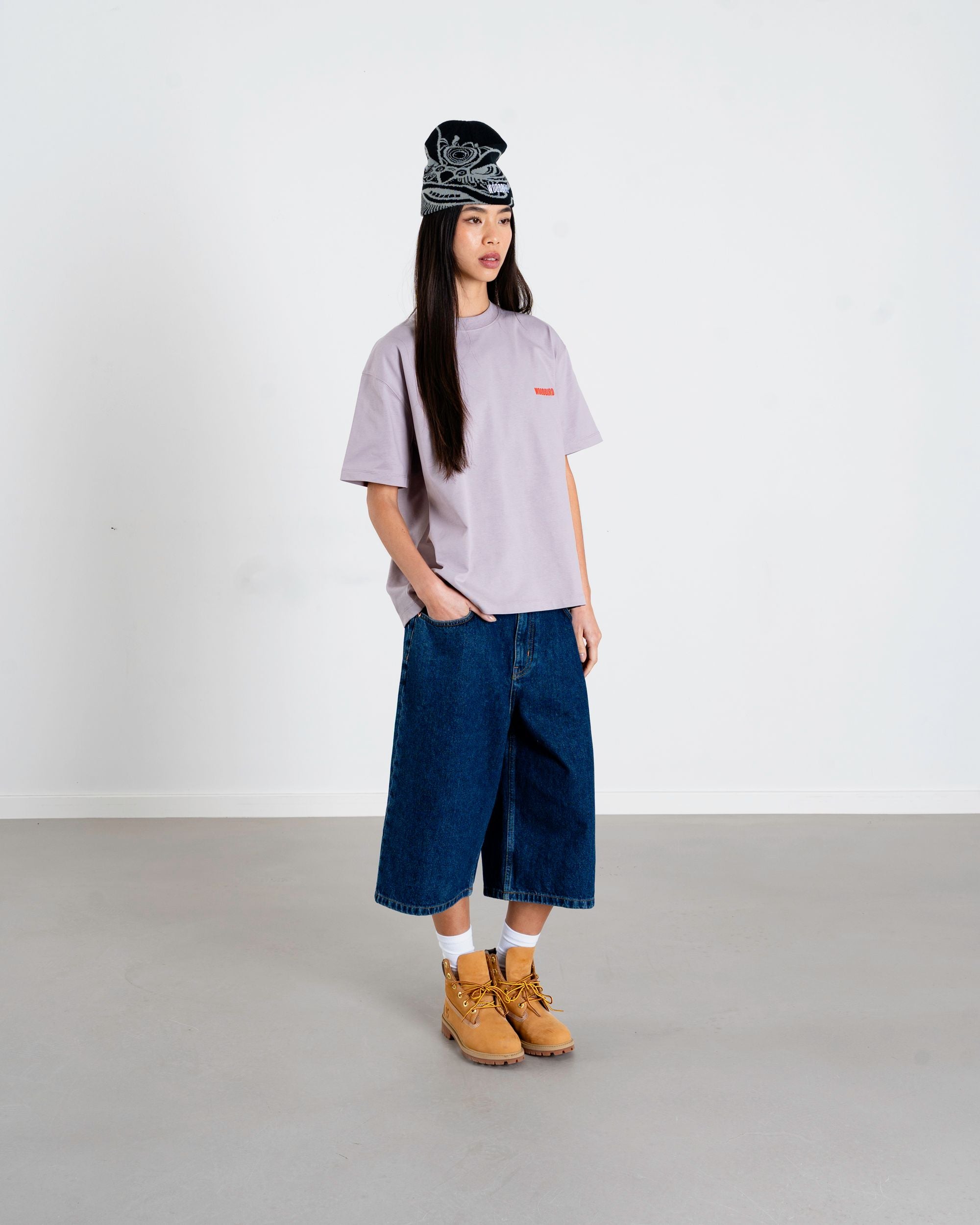 Woodbird Female WBBalo Kind Tee T-Shirts Grey-Purple