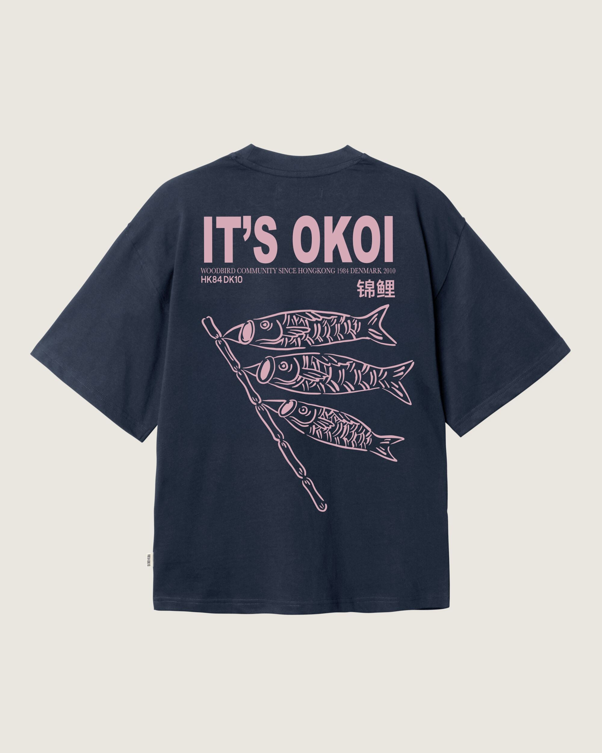 Woodbird Female WBBalo Koi Tee T-Shirts Dark Navy