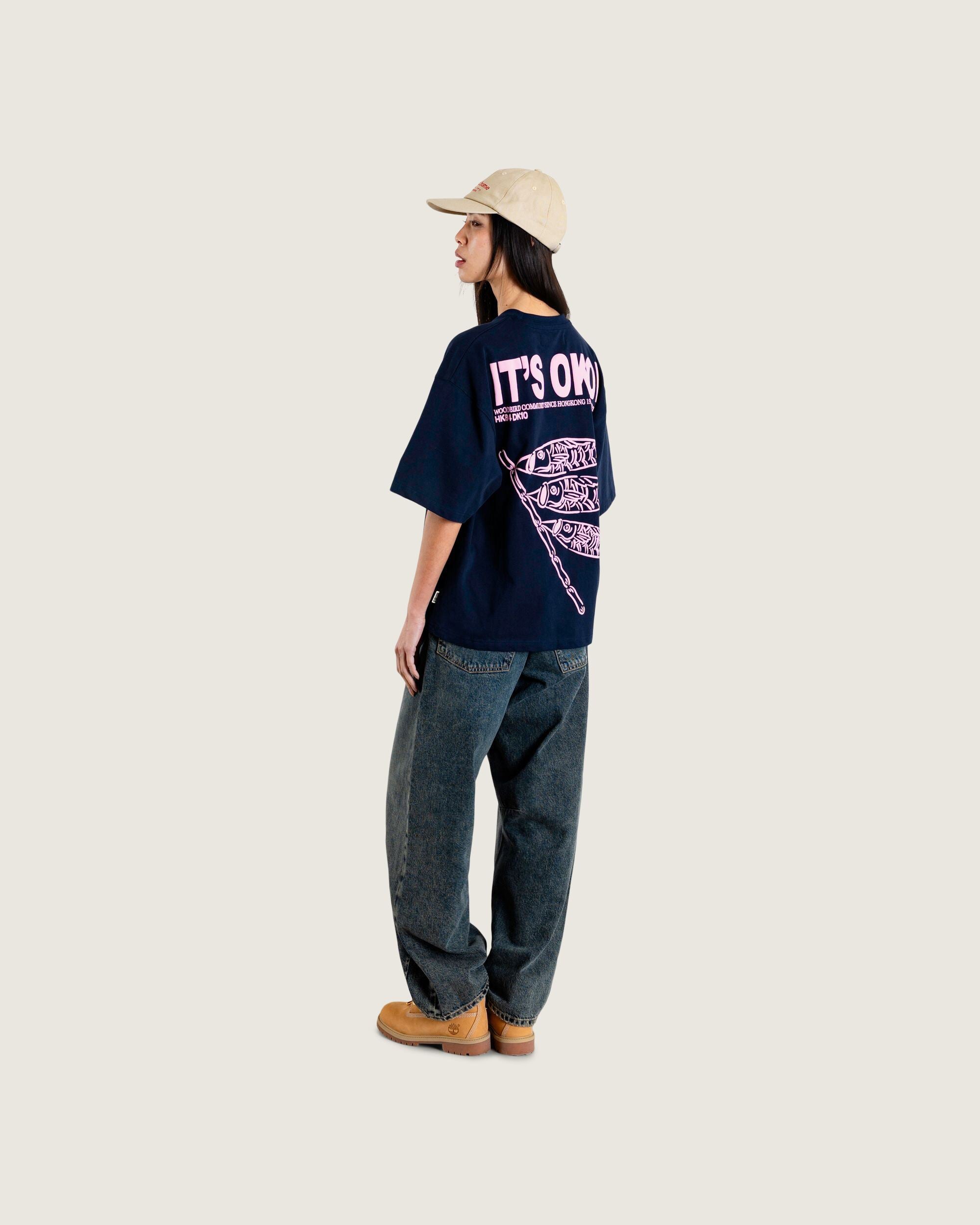 Woodbird Female WBBalo Koi Tee T-Shirts Dark Navy