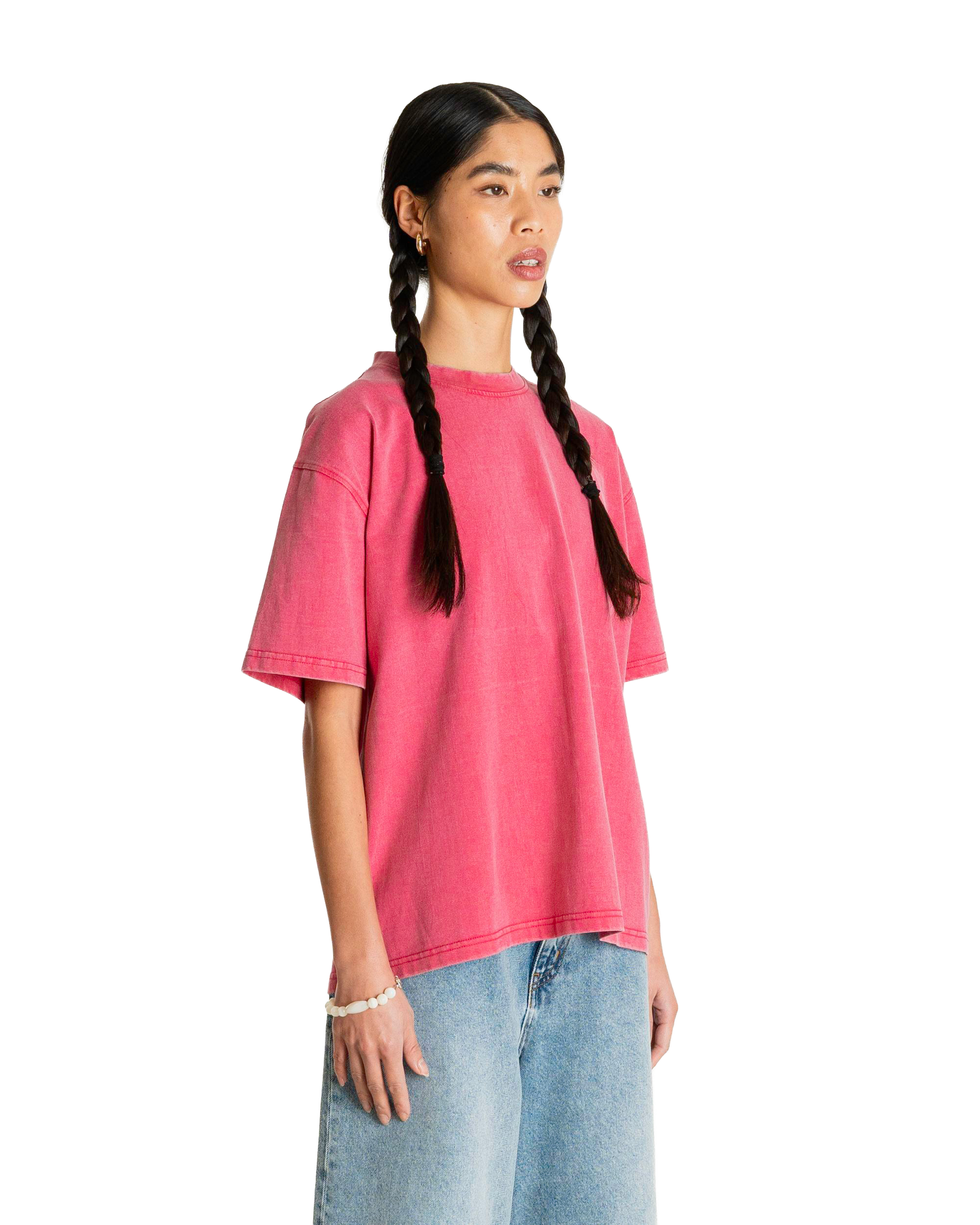 Woodbird Female WBBalo Washed Tee T-Shirts Pink