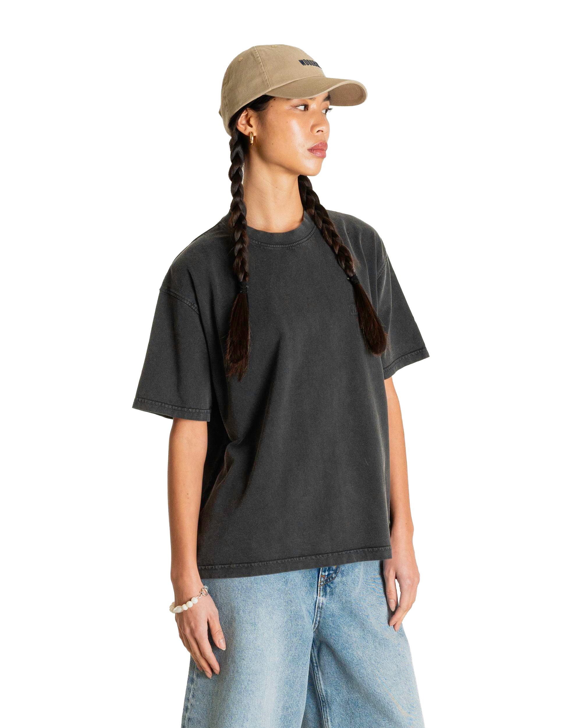 Woodbird Female WBBalo Washed Tee T-Shirts Washed Black