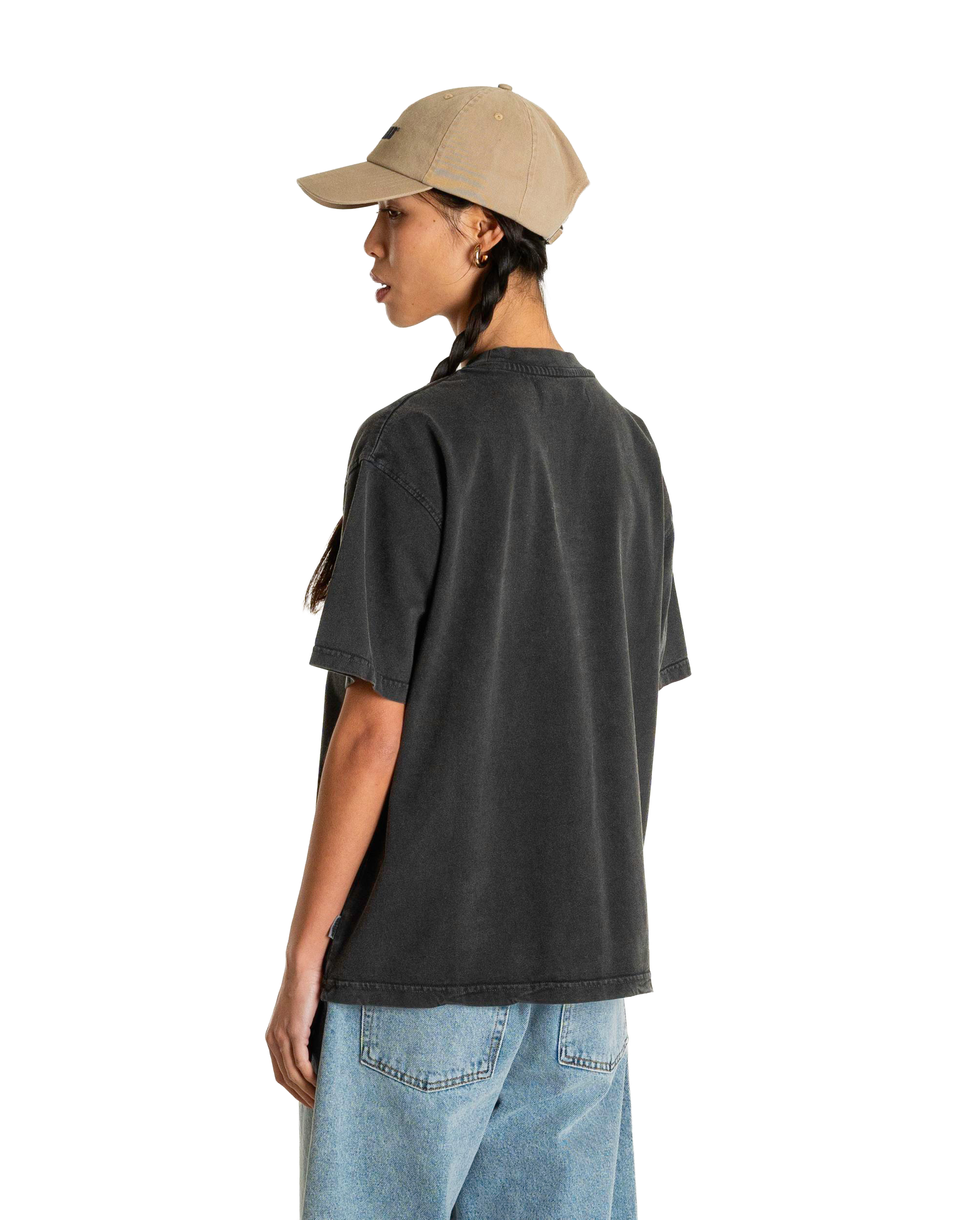 Woodbird Female WBBalo Washed Tee T-Shirts Washed Black