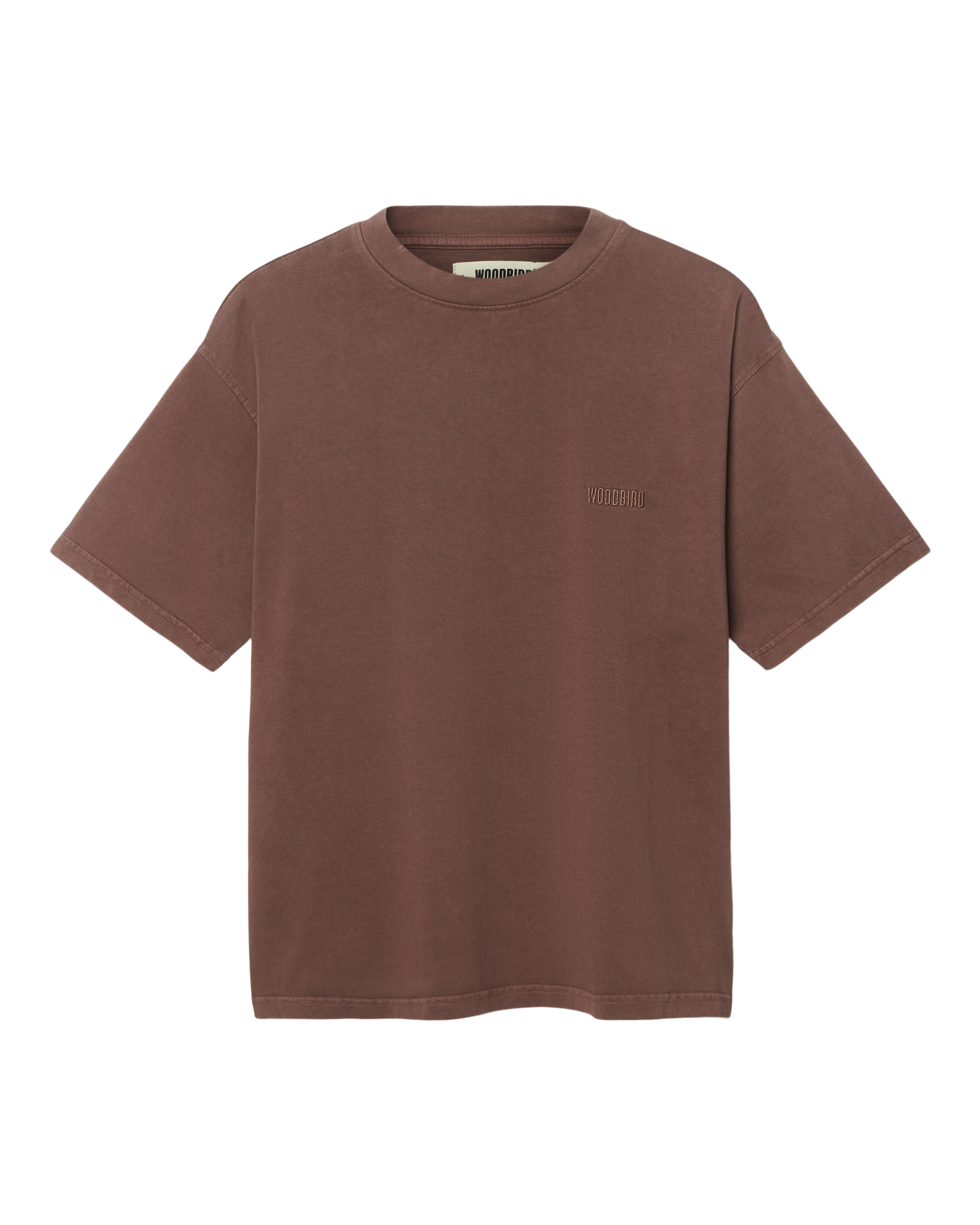 Woodbird Female WBBalo Washed Tee T-Shirts Washed Brown