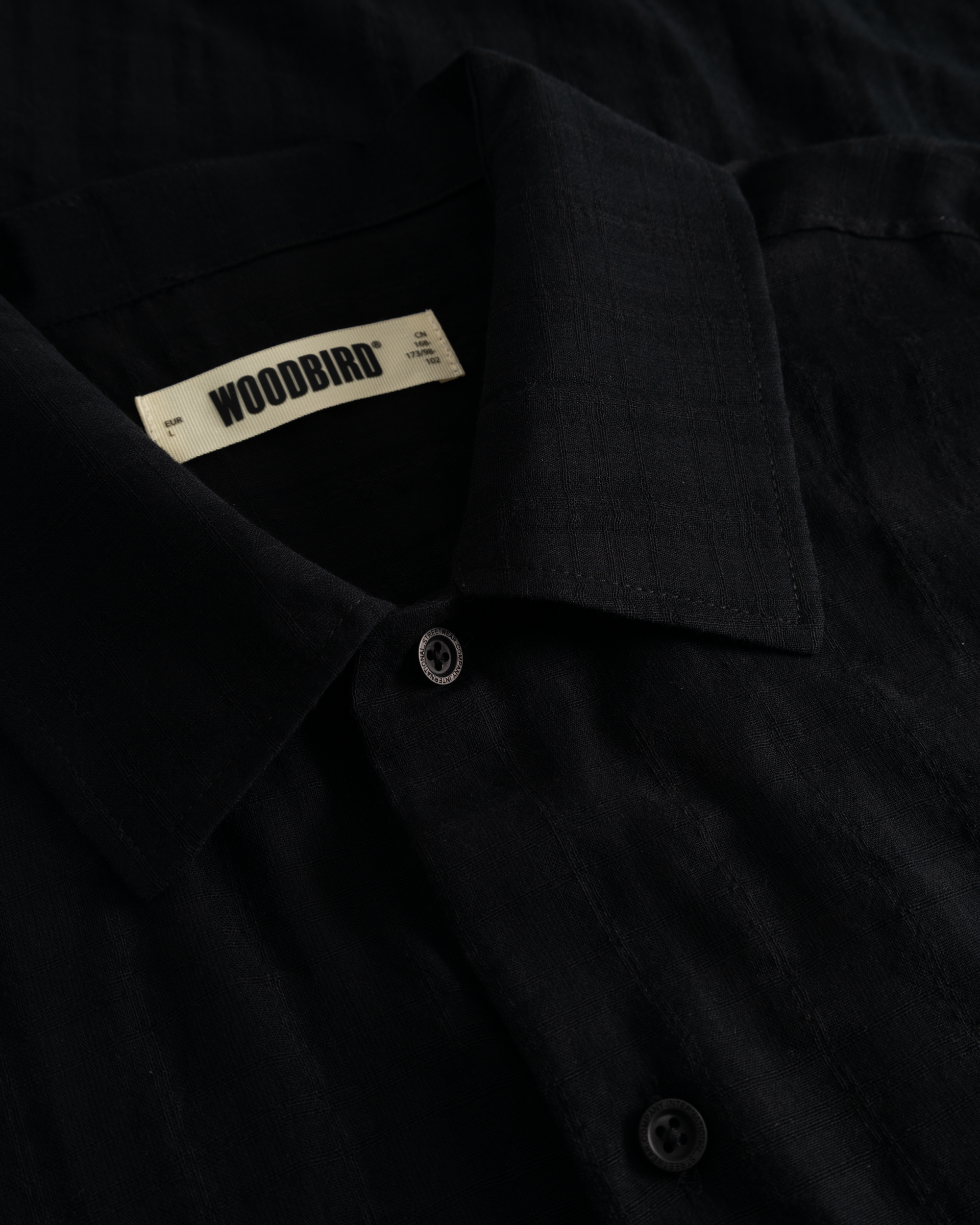 Woodbird WBBanks Check Shirt Shirts Black