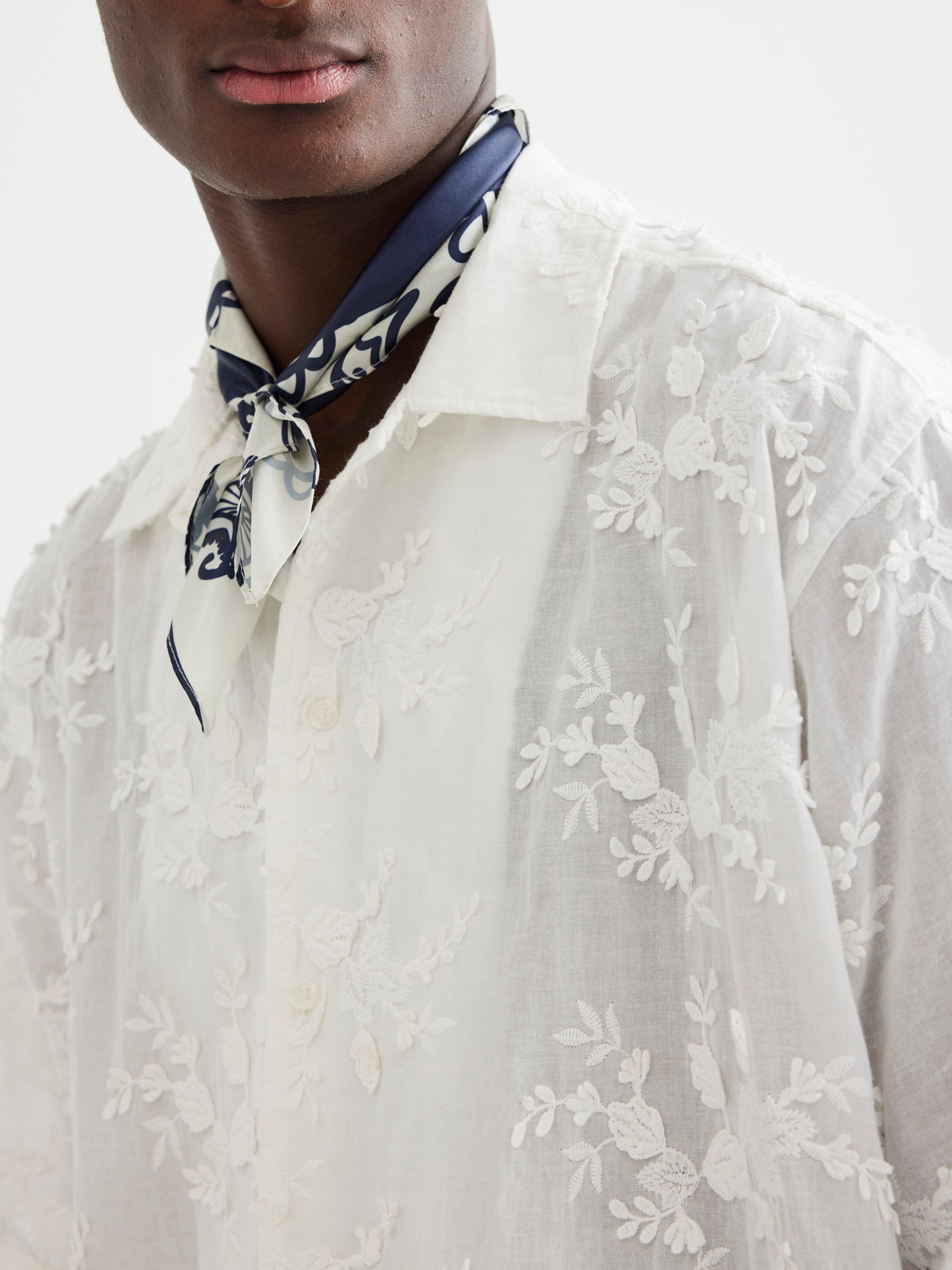 Woodbird WBBanks Flower Shirt Shirts Off White