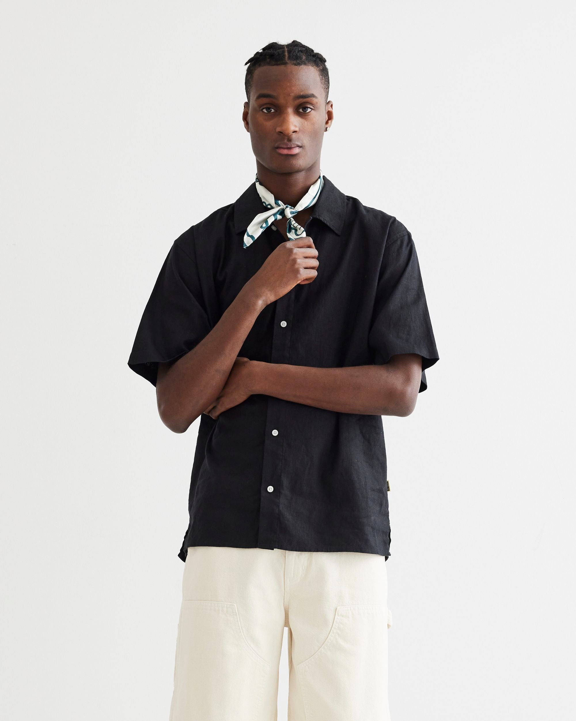 WBBanks Linen Shirt - Black – Woodbird