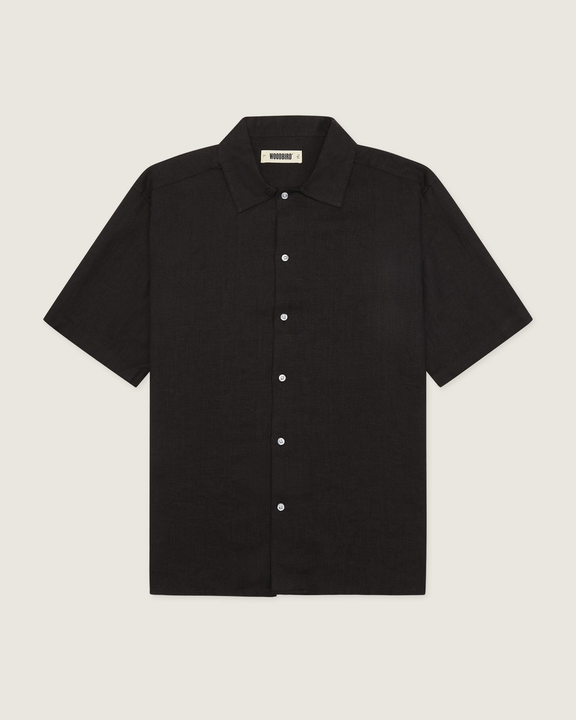 Woodbird WBBanks Linen Shirt Shirts Black