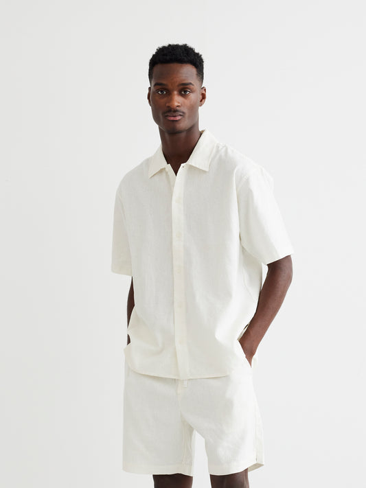 Woodbird WBBanks Linen Shirt Shirts Off White