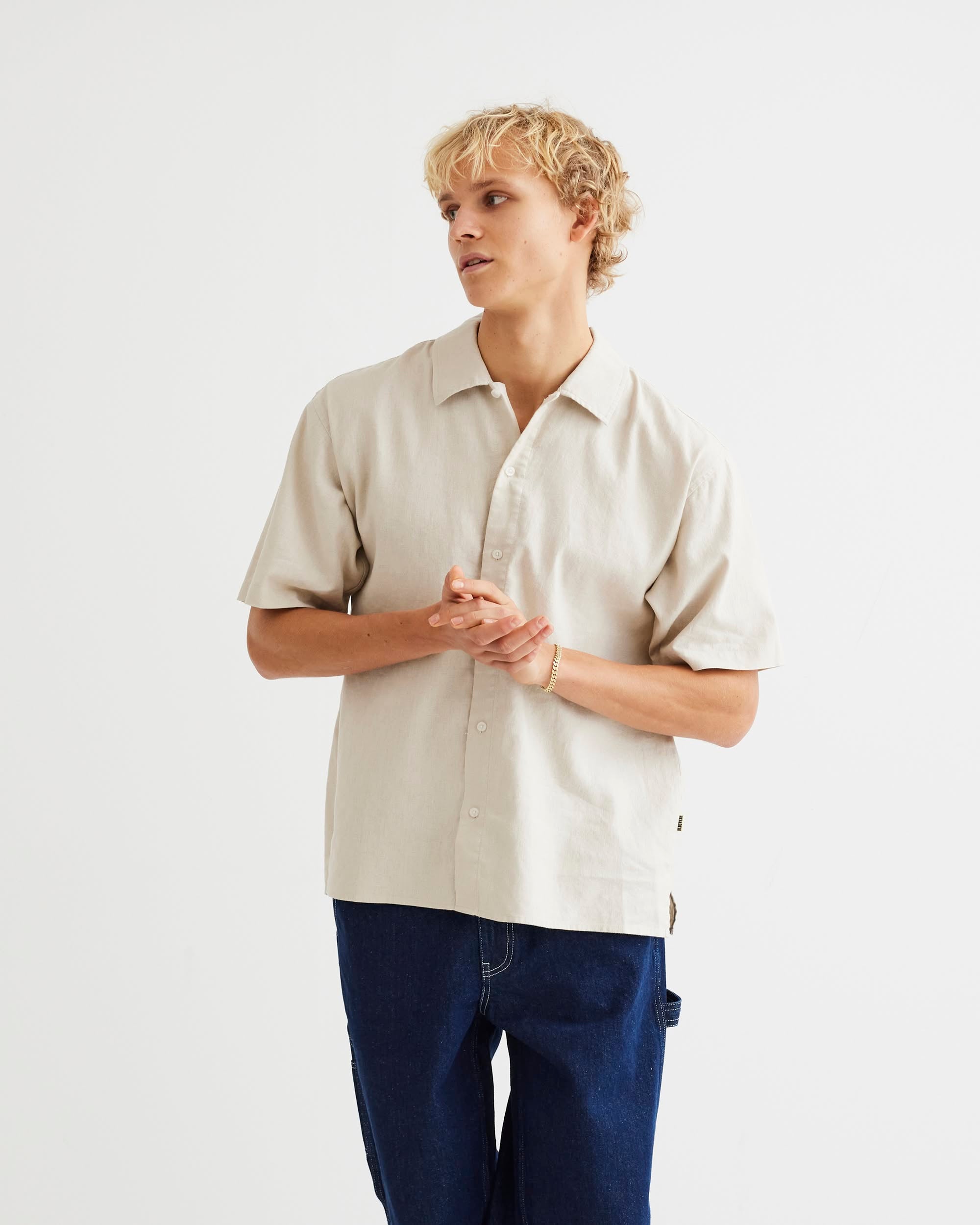 Woodbird WBBanks Linen Shirt Shirts Sand