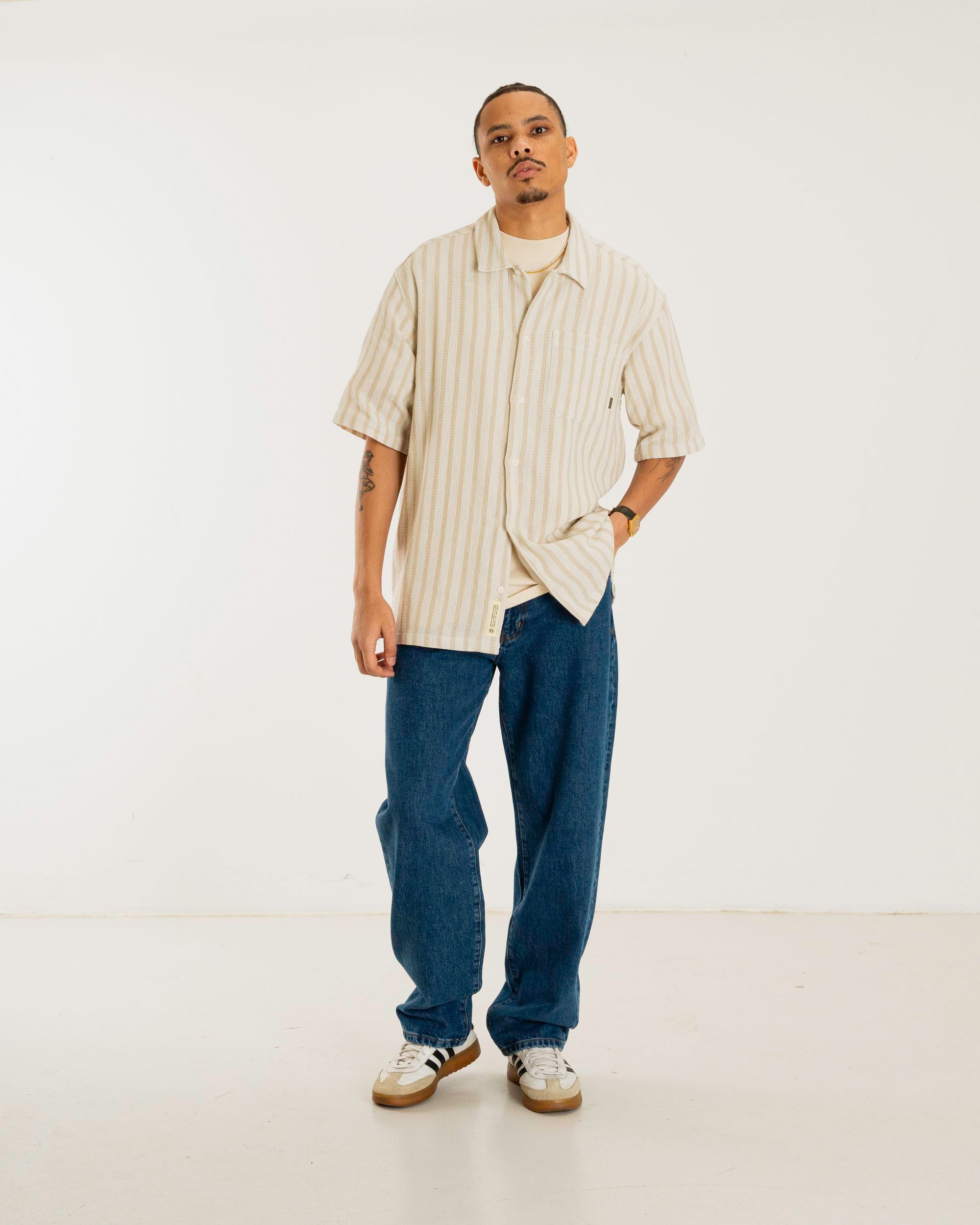 Woodbird WBBanks Weeve Shirt Shirts Sand